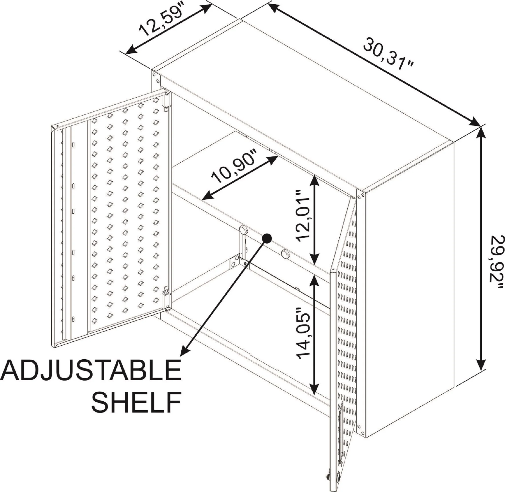 Fortress Floating Garage Cabinet in White - Image 3