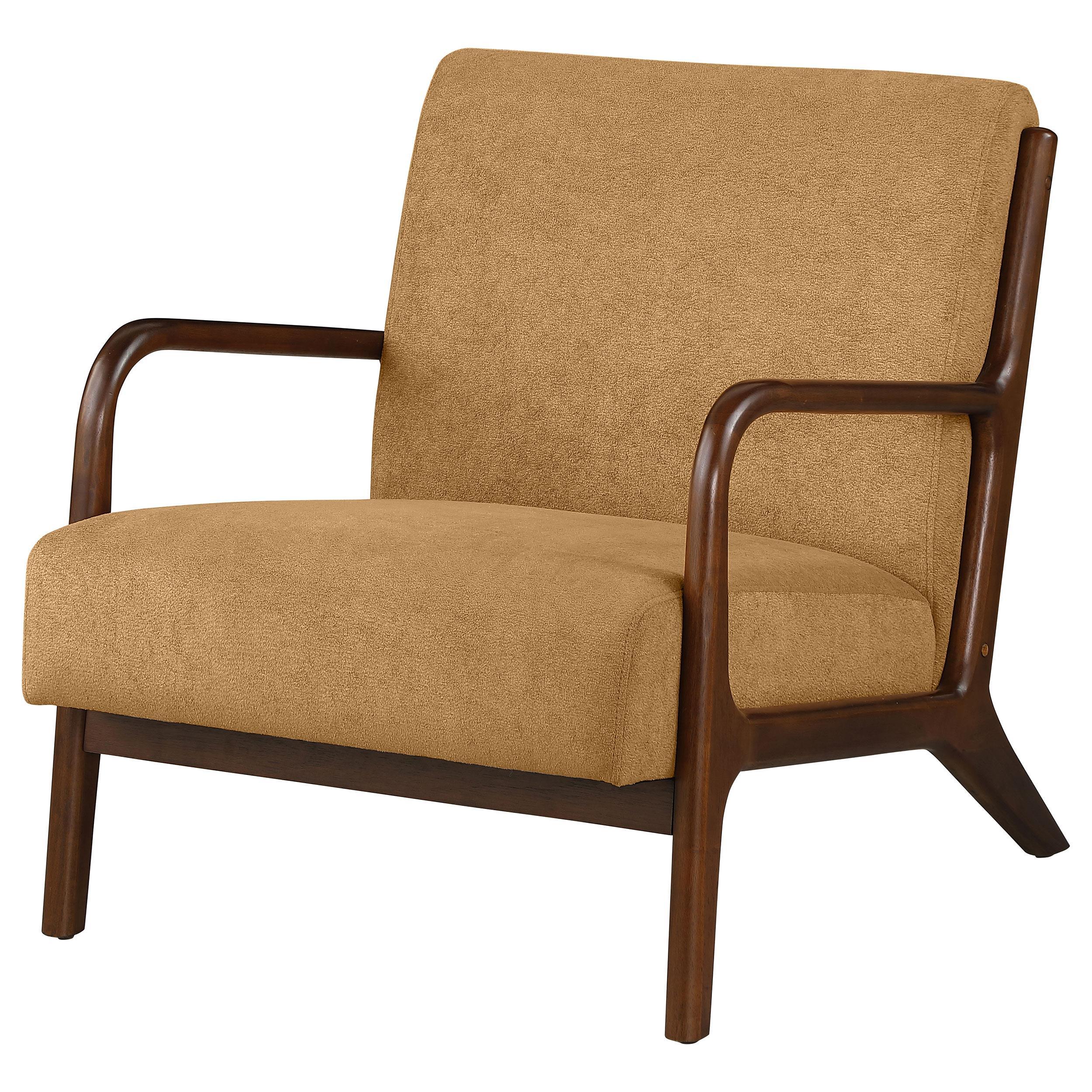 Foster Honey Upholstered Wood Frame Accent Chair - Image 3