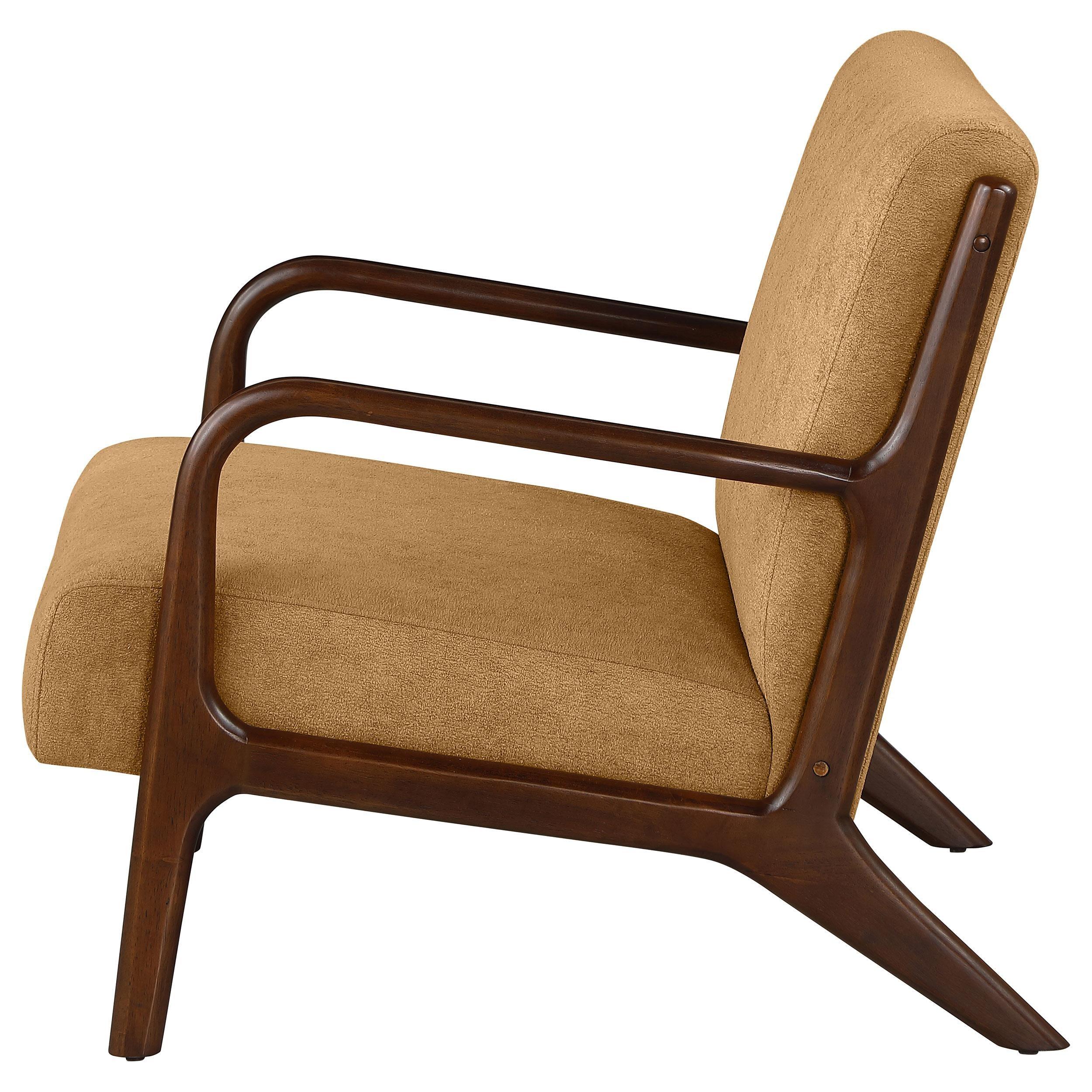 Foster Honey Upholstered Wood Frame Accent Chair - Image 4
