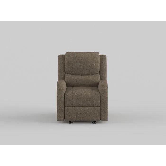 Foxcroft Brown Chenille Power Reclining Chair - Image 2
