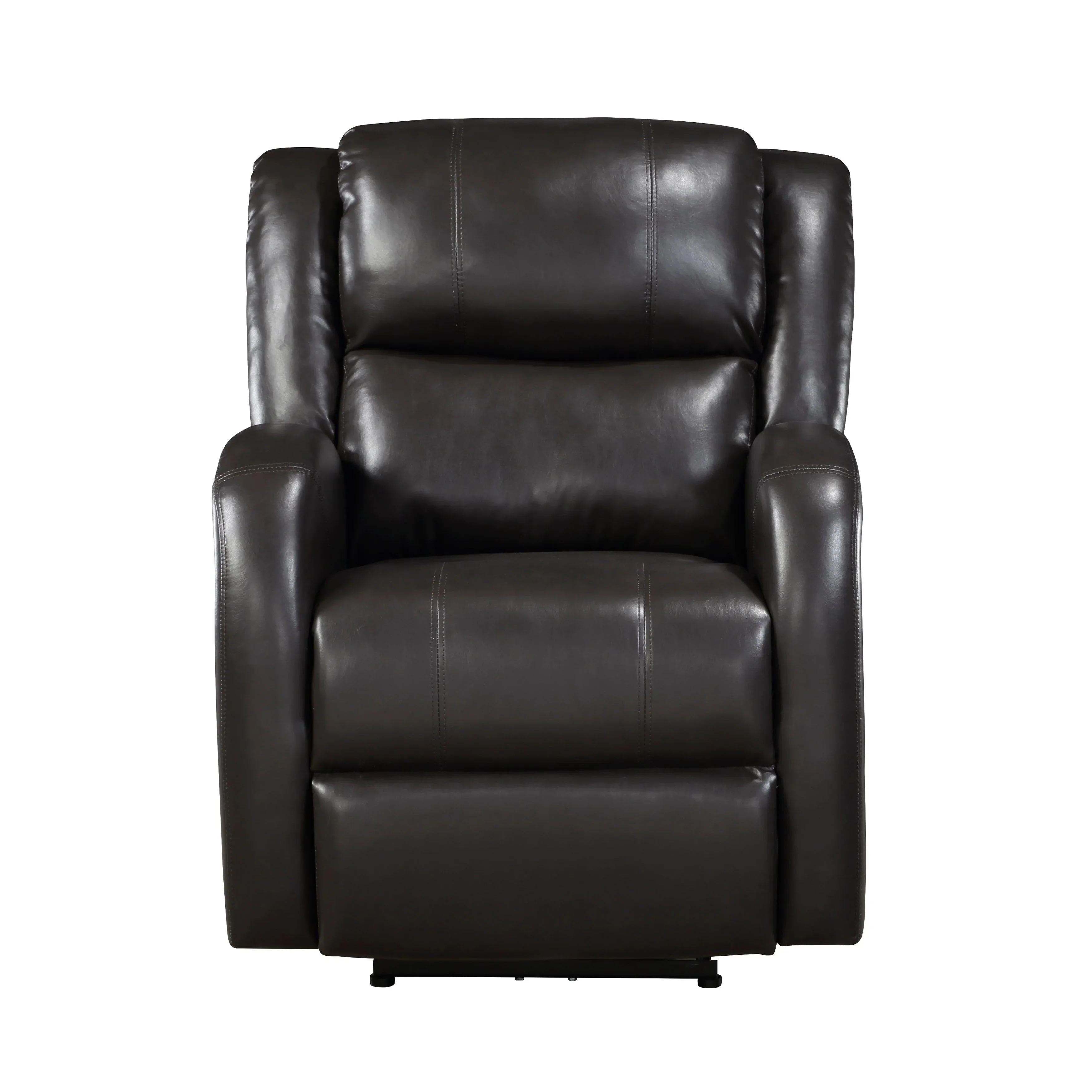 Foxcroft Brown Faux Leather Power Reclining Chair - Image 7