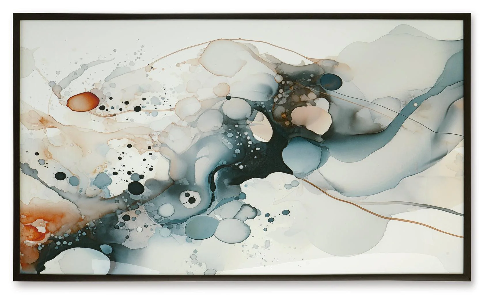 Foxenburg Blue/Amber/White Wall Art - Image 3