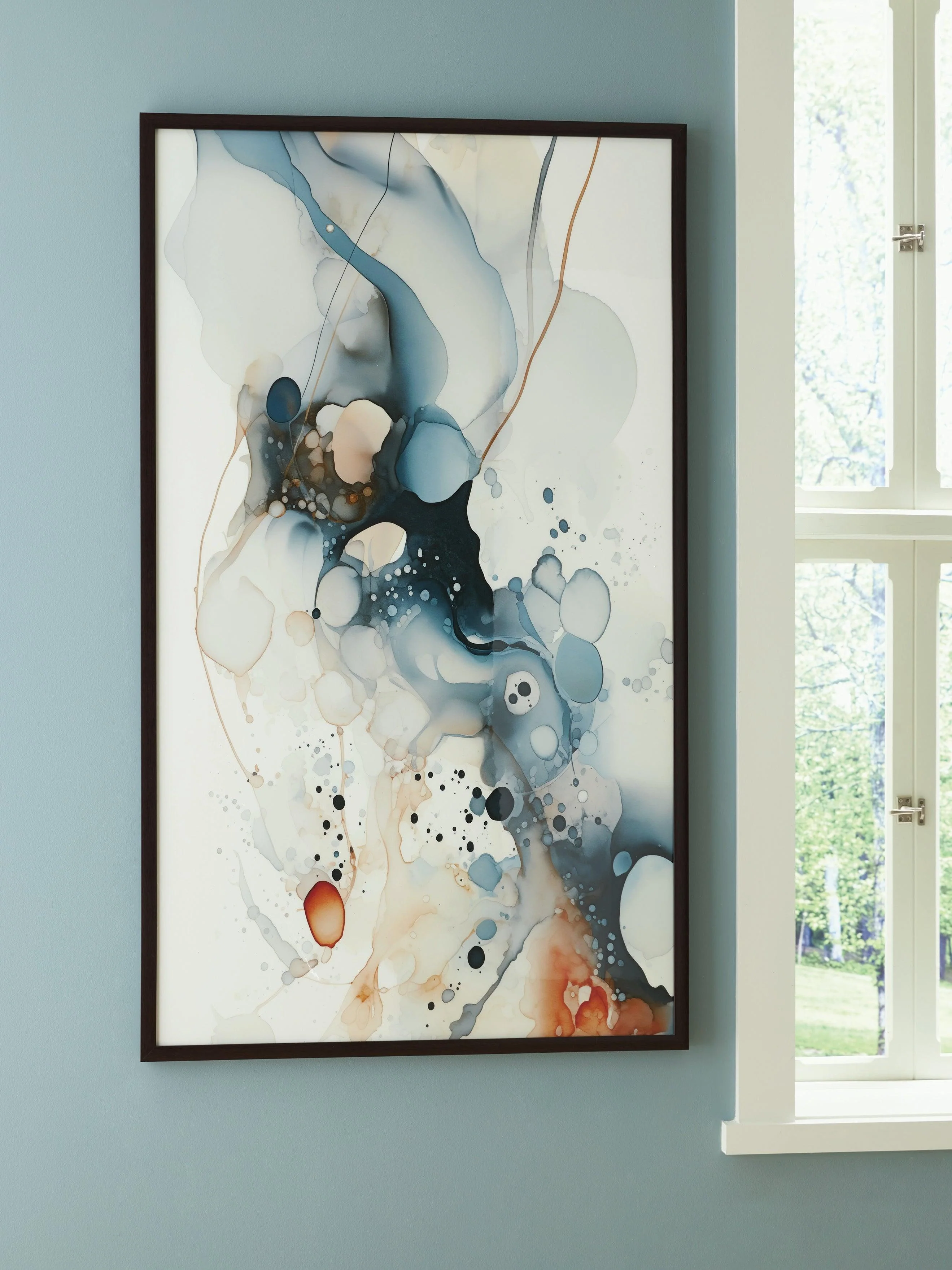 Foxenburg Blue/Amber/White Wall Art - Image 8