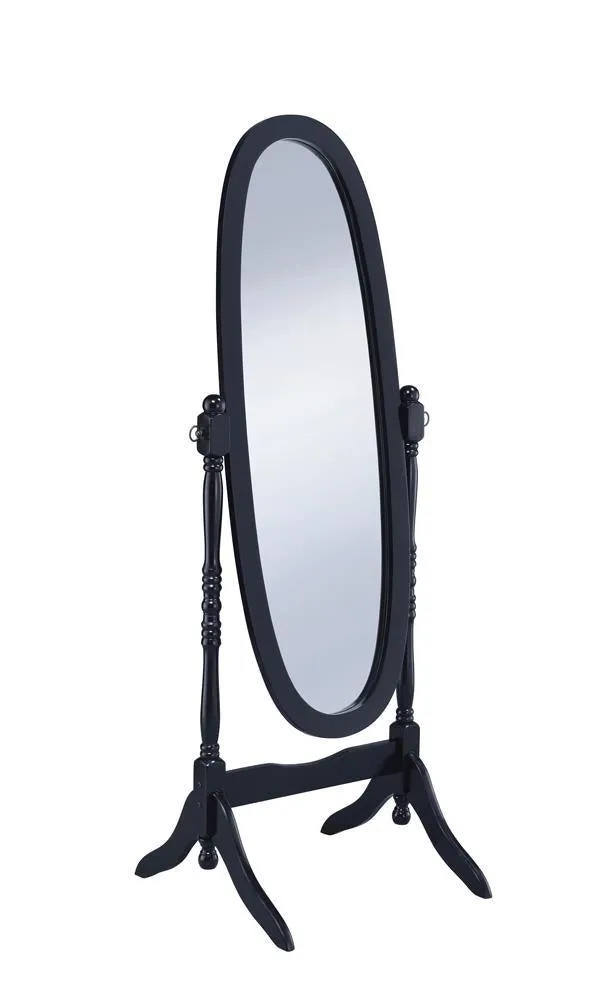 Foyet Black Oval Cheval Mirror - Image 2