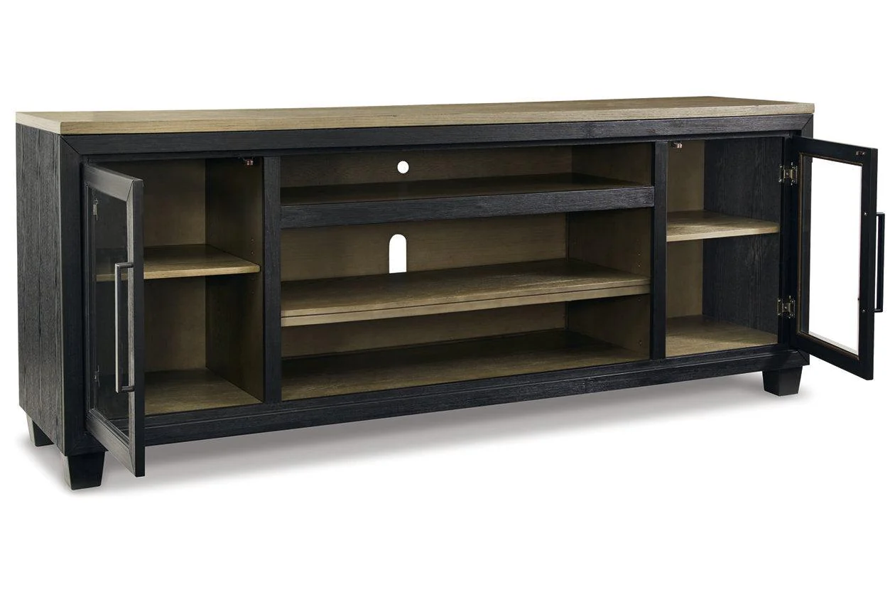 Foyland Black/Brown 83" TV Stand - Image 2