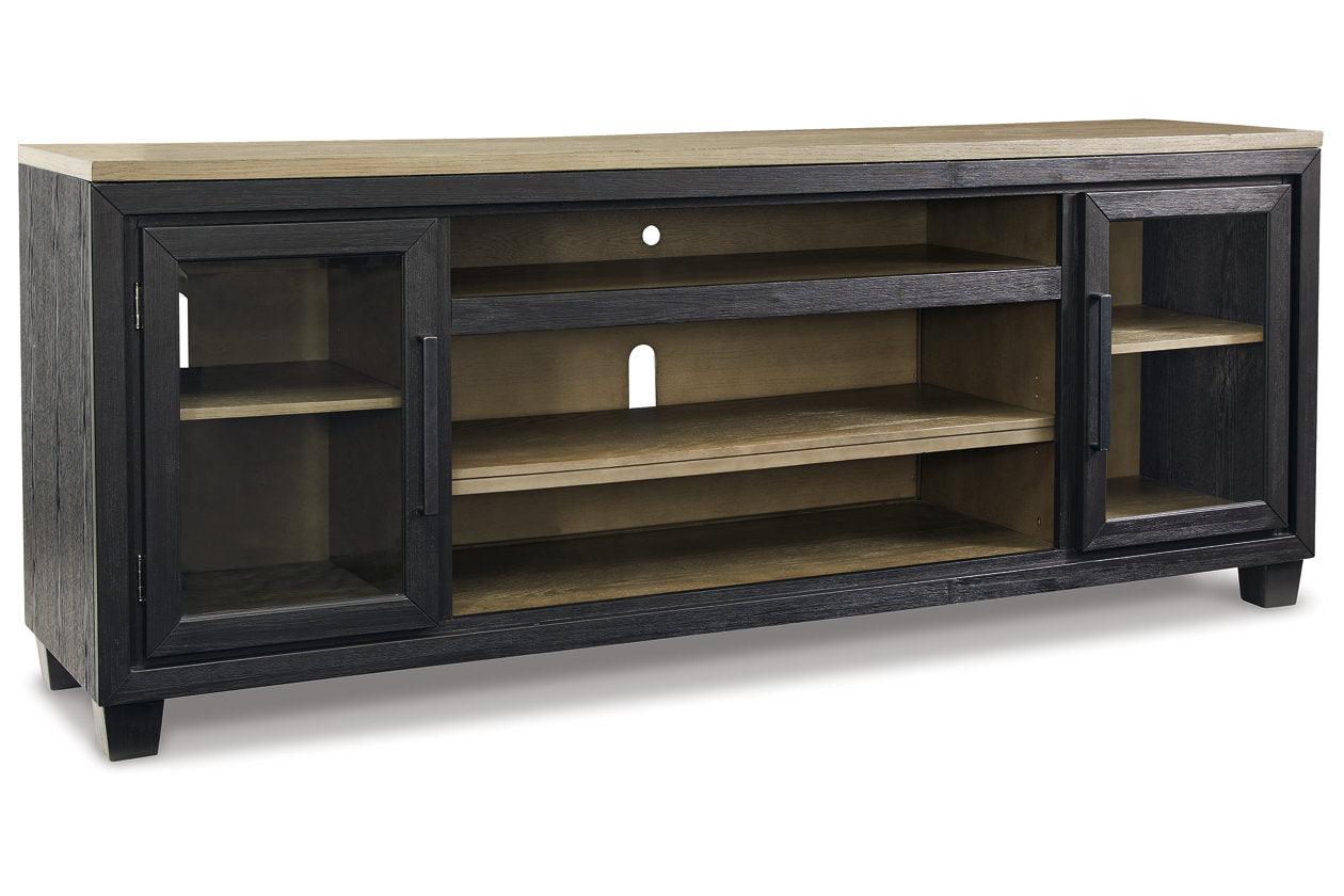 Foyland Black/Brown 83" TV Stand - Image 9
