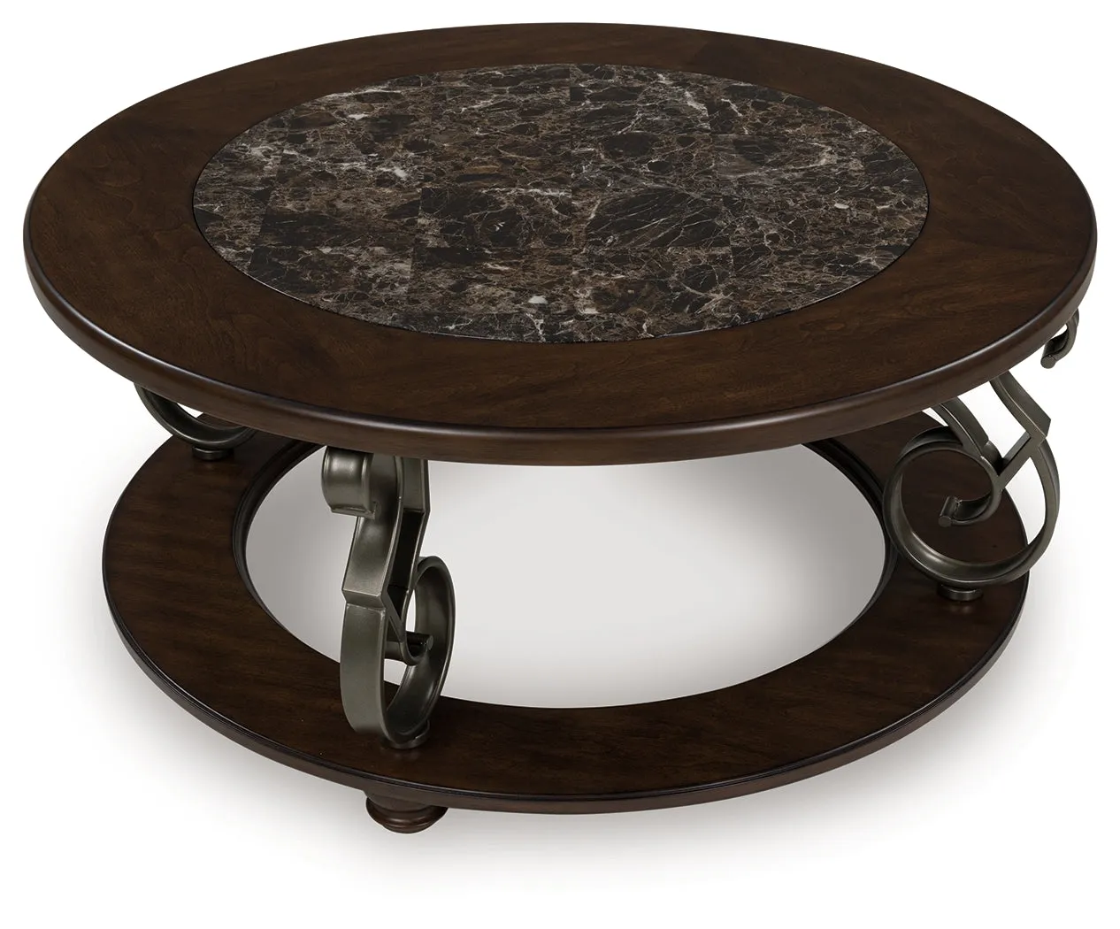 Frallyn Dark Brown Coffee Table - Image 5