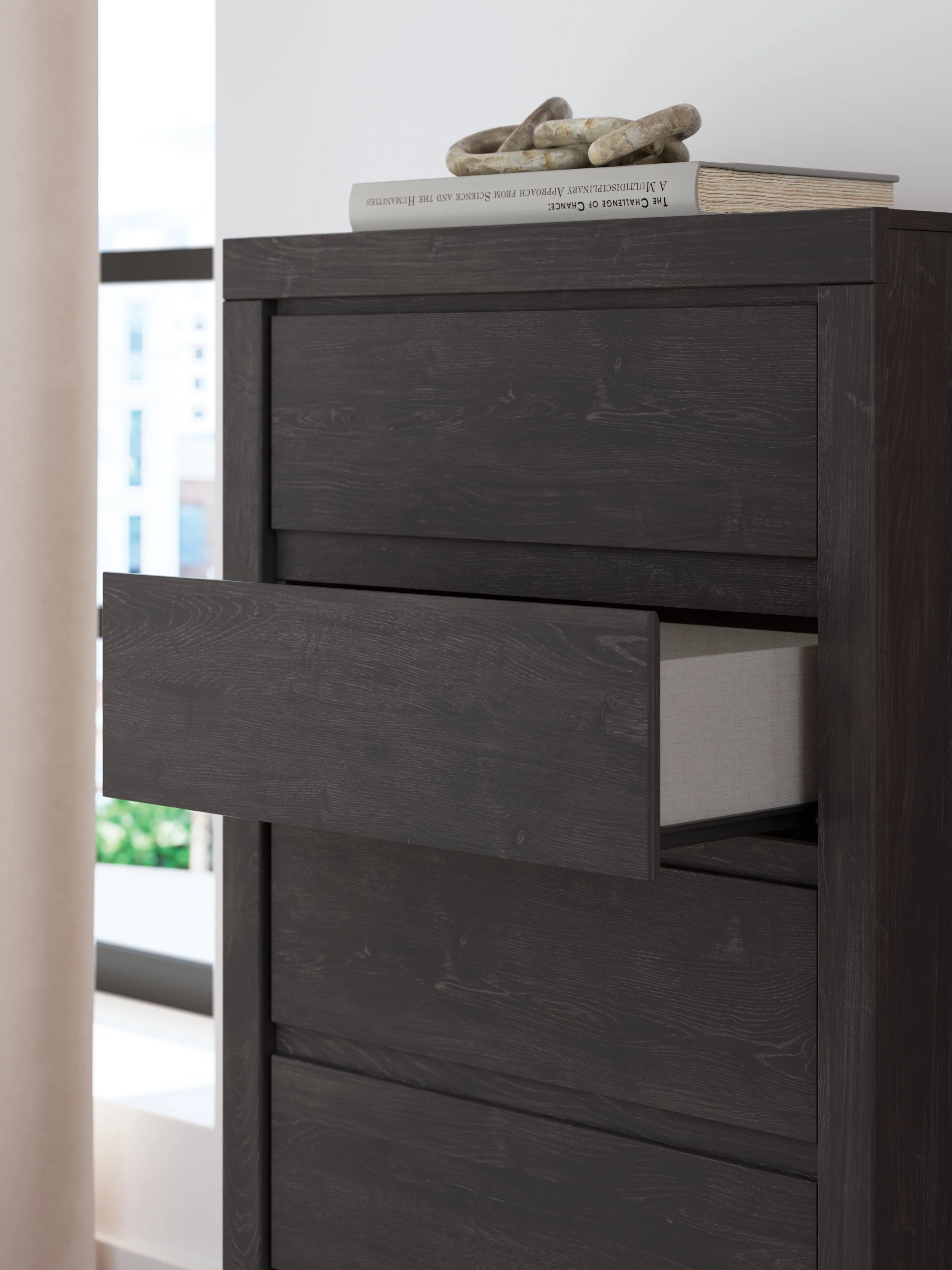 Fraluna Charcoal Chest of Drawers - Image 10