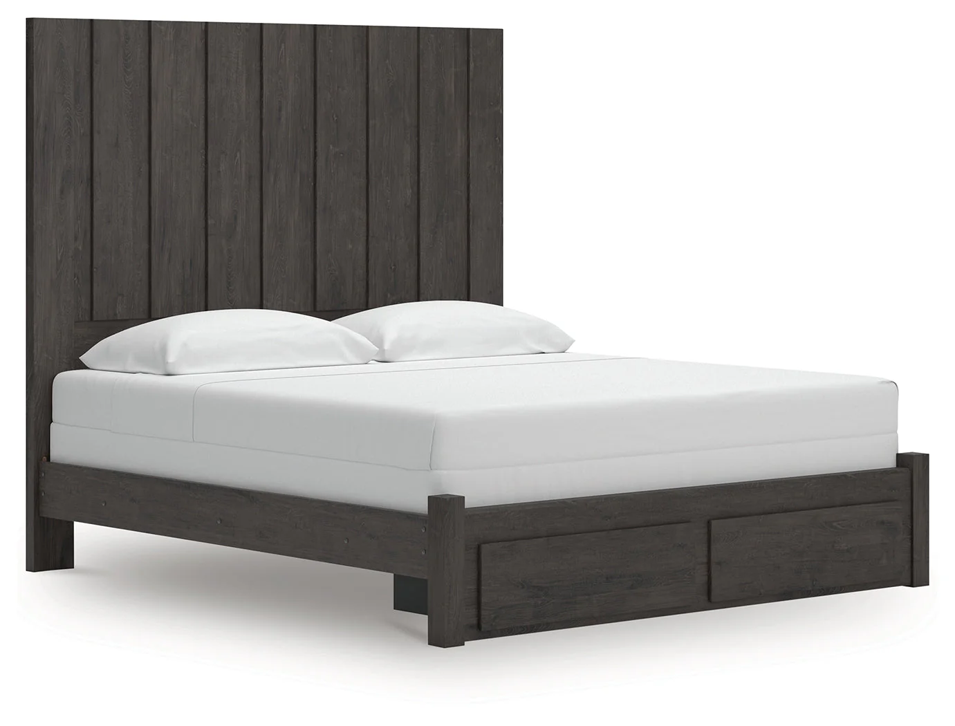 Fraluna Charcoal King Panel Storage Bed