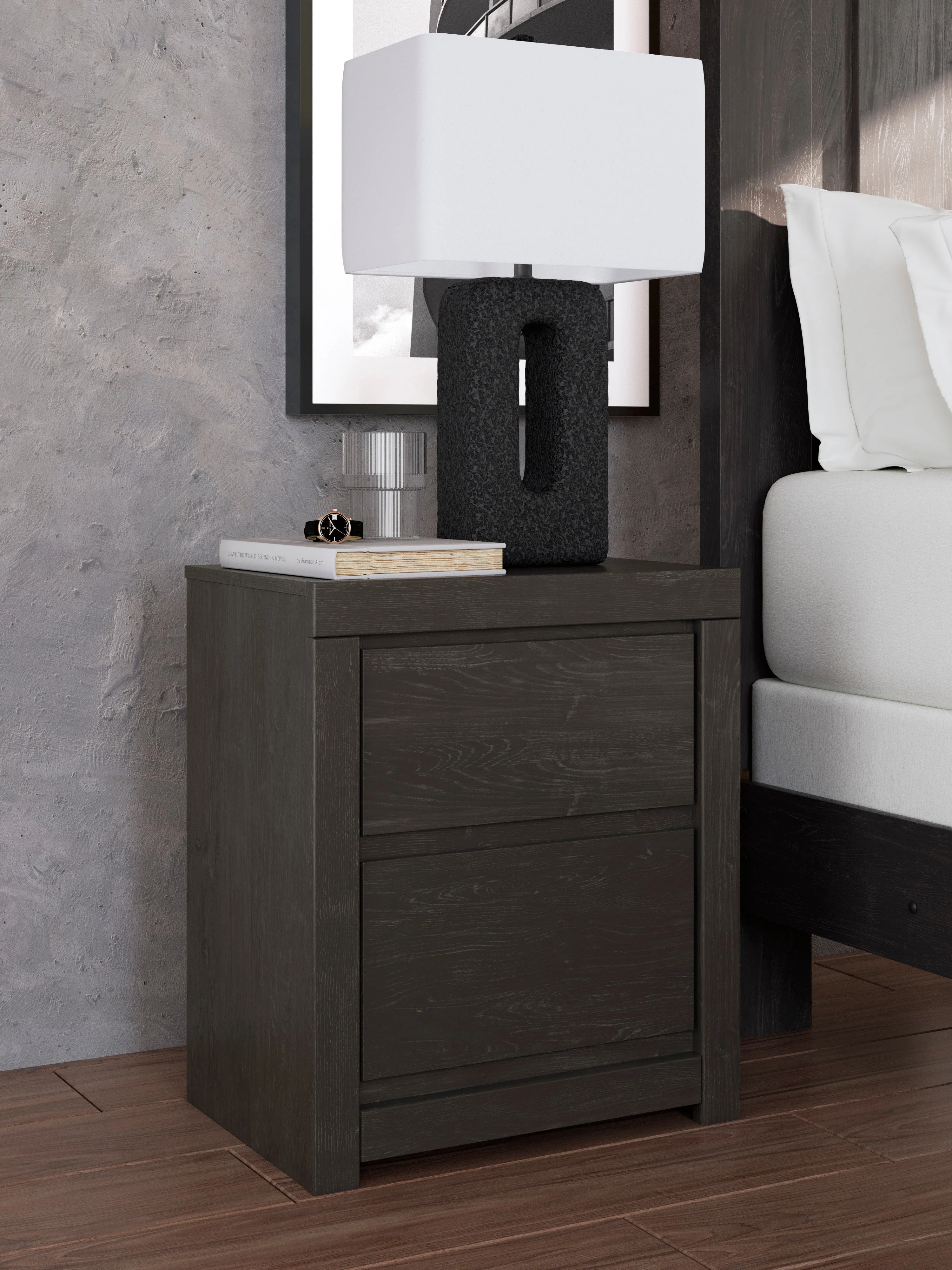 Fraluna Charcoal Storage Panel Bedroom Set with 2 Footboard Drawers - Image 19