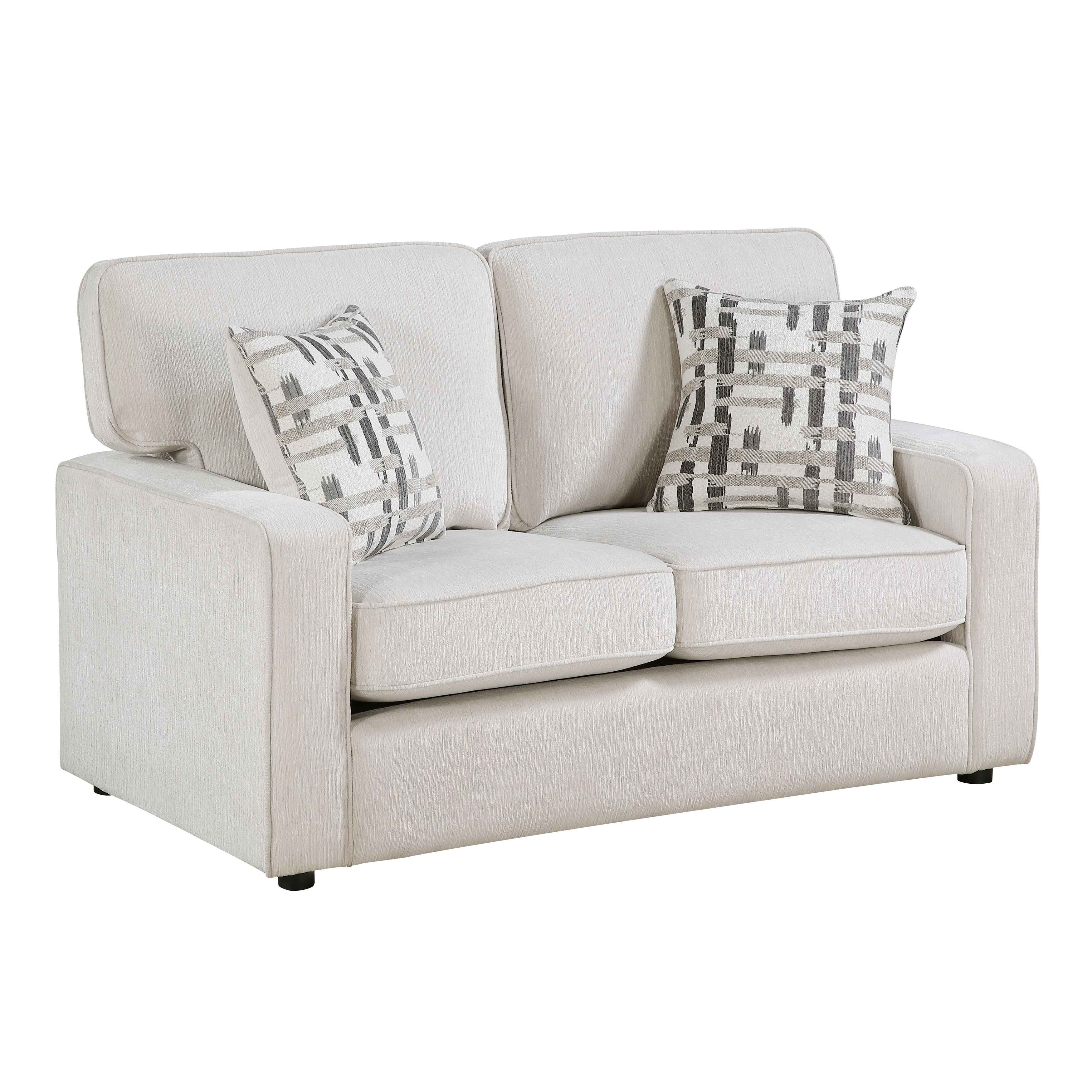 Frances Beige Loveseat - Image 2