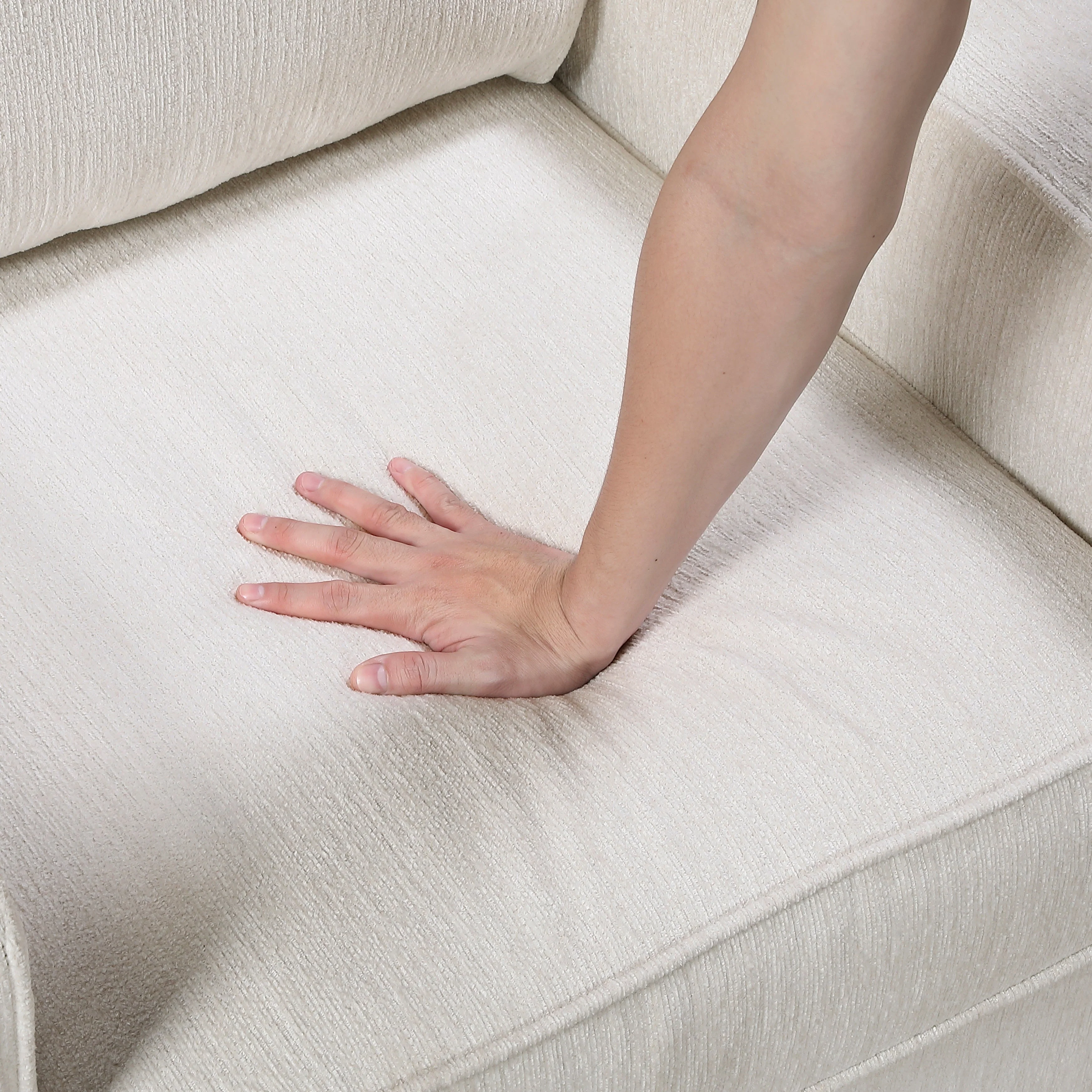 Frances Beige Loveseat - Image 7