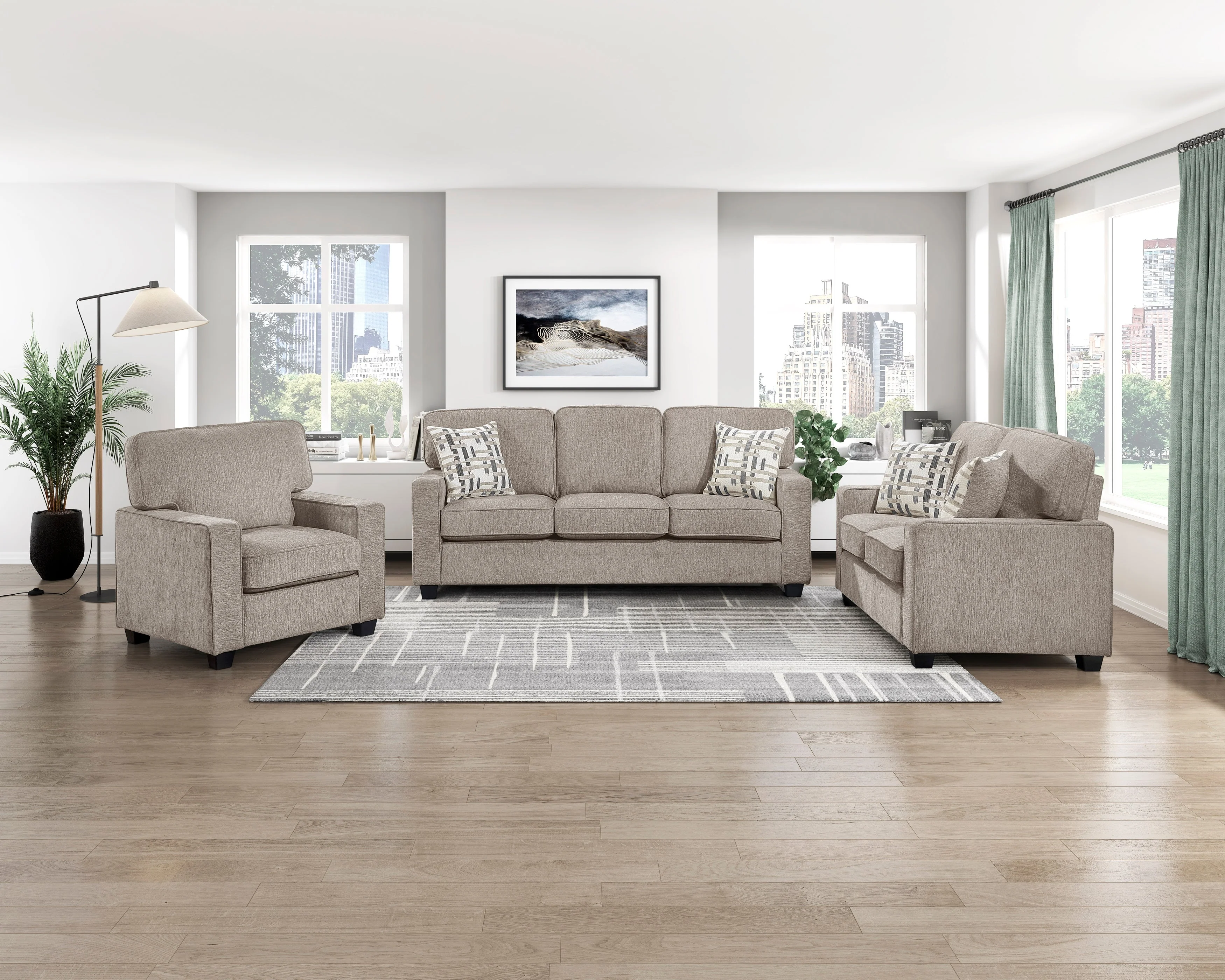 Frances Brown Loveseat - Image 9