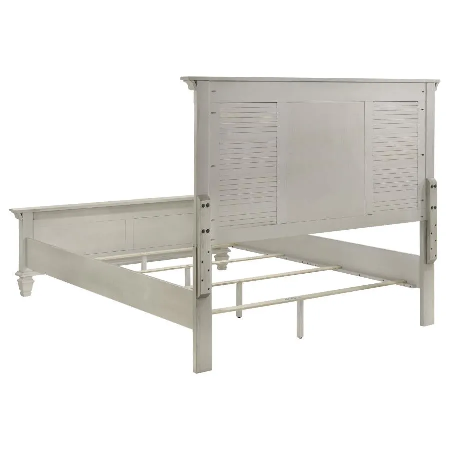 Franco Antique White 5-Piece Queen Storage Platform Bedroom Set - Image 4