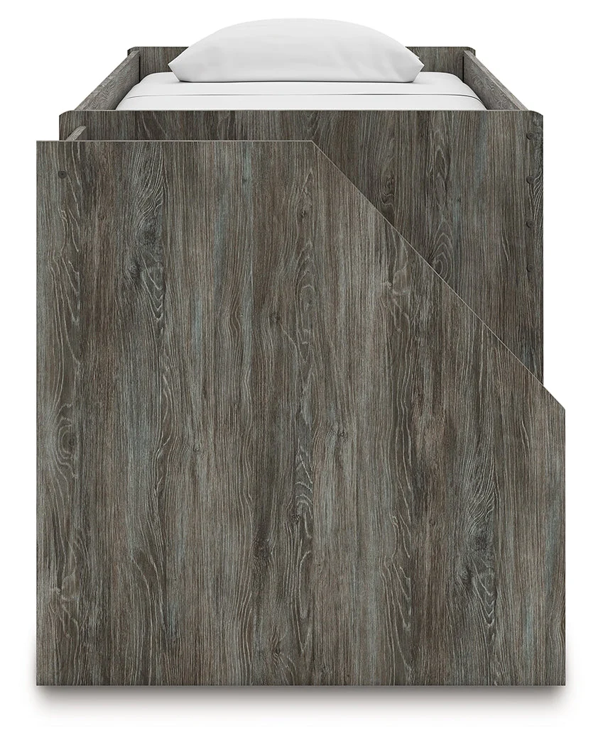 Frandern Gray Twin Loft Bed with Drawer Storage - Image 8