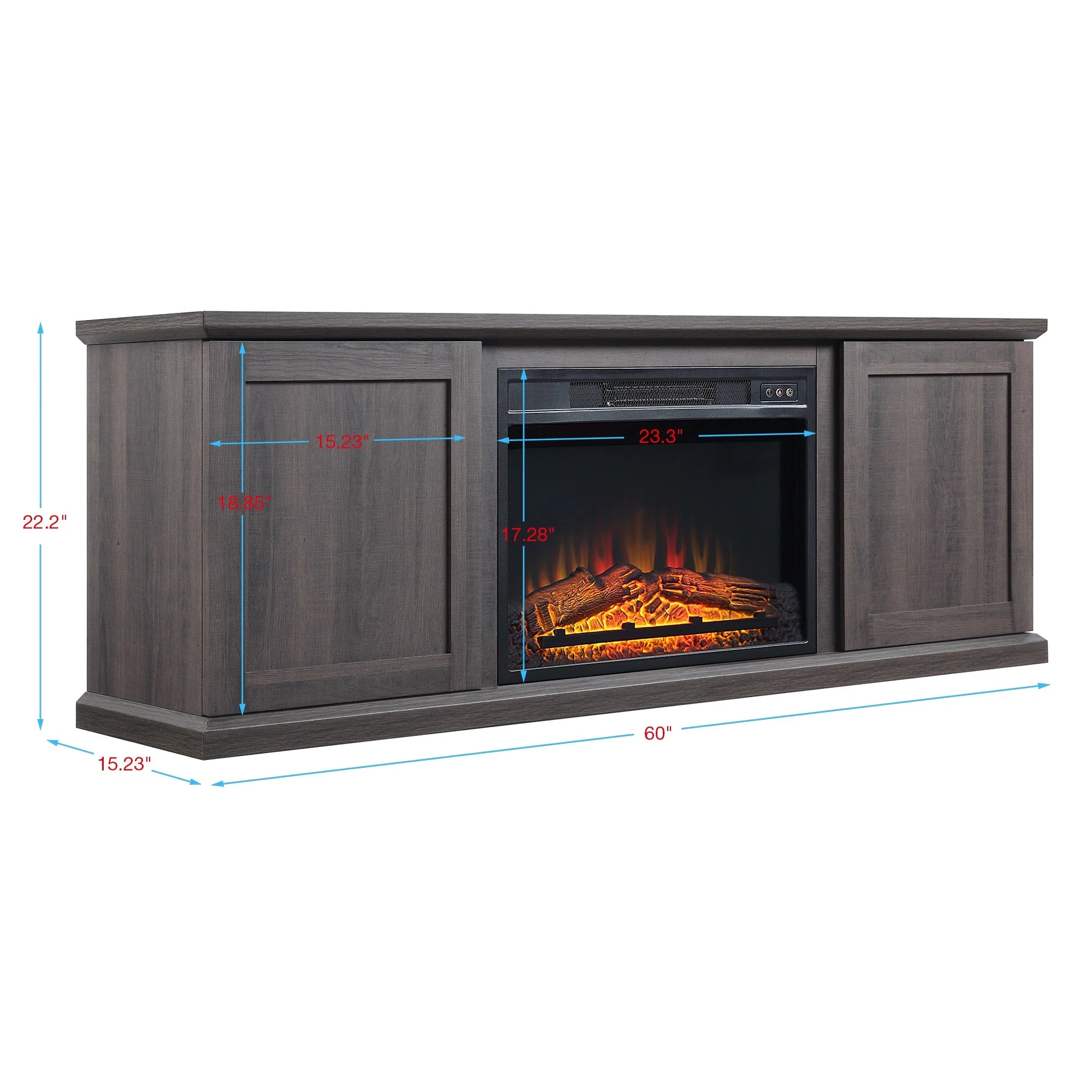 Franklin Fireplace in Heavy Brown - Image 3