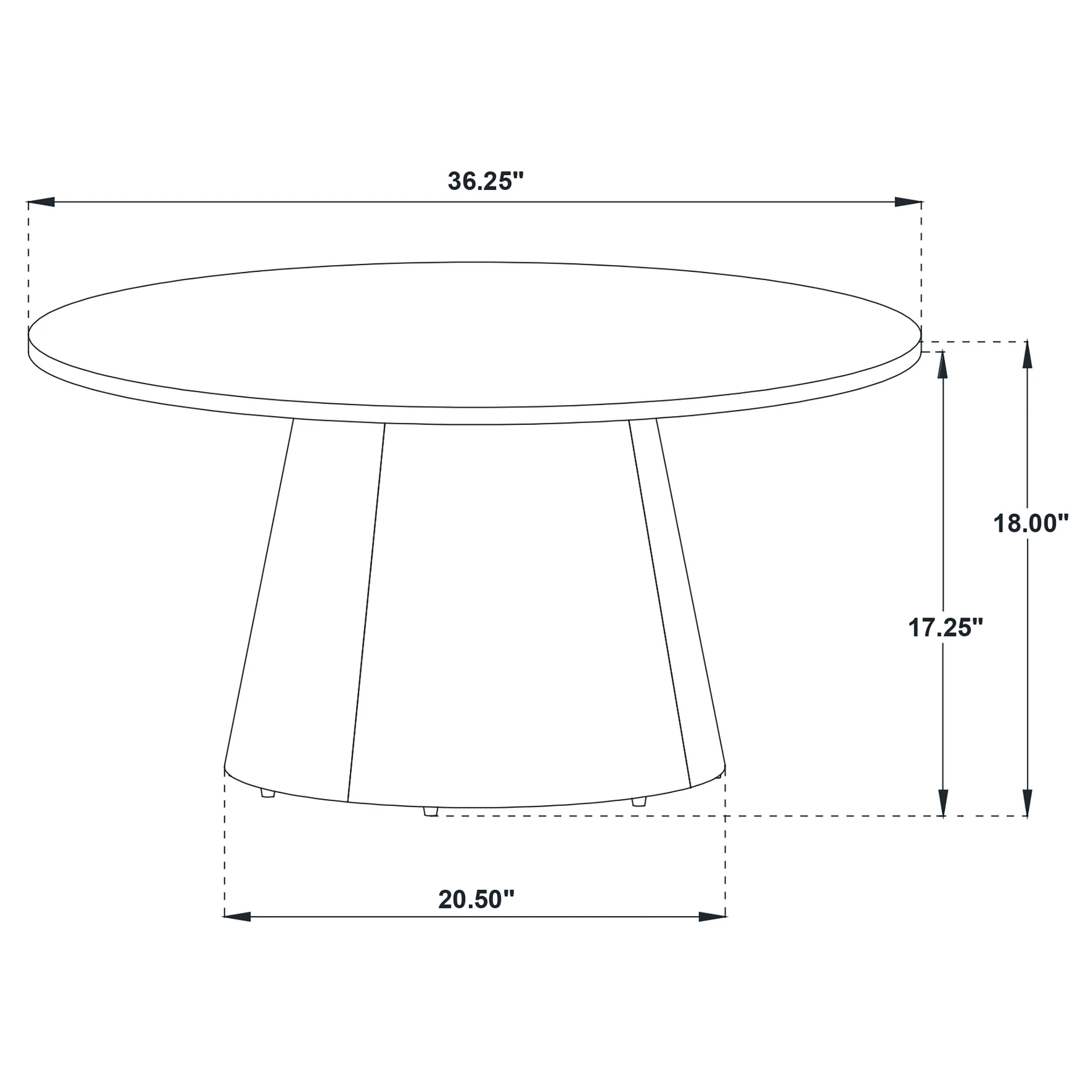 Franklin Grey/Dark Brown 3-piece Round Pedestal Coffee Table Set - Image 11