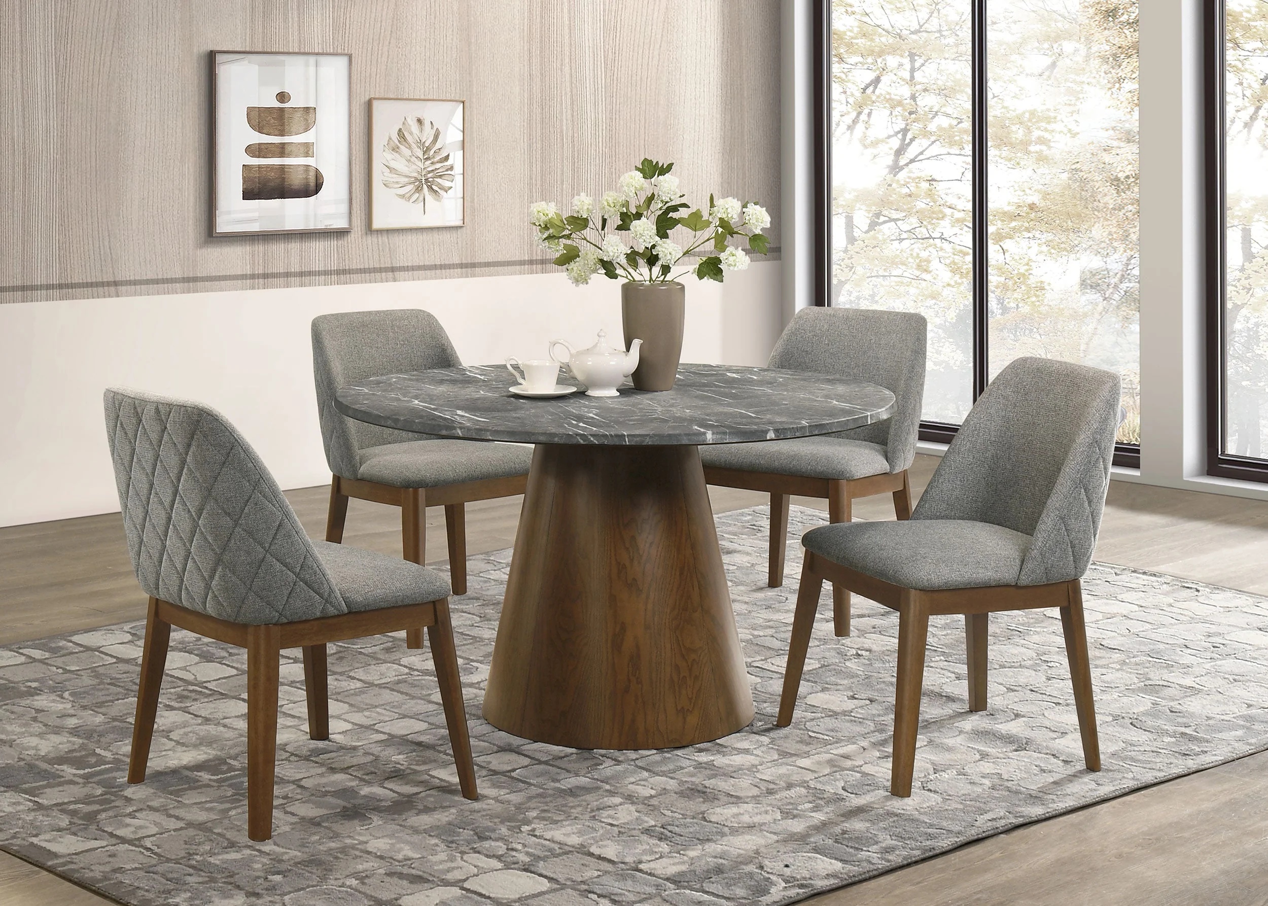 Franklin Grey/Dark Oak Upholstered Dining (Set of 2) - Image 15