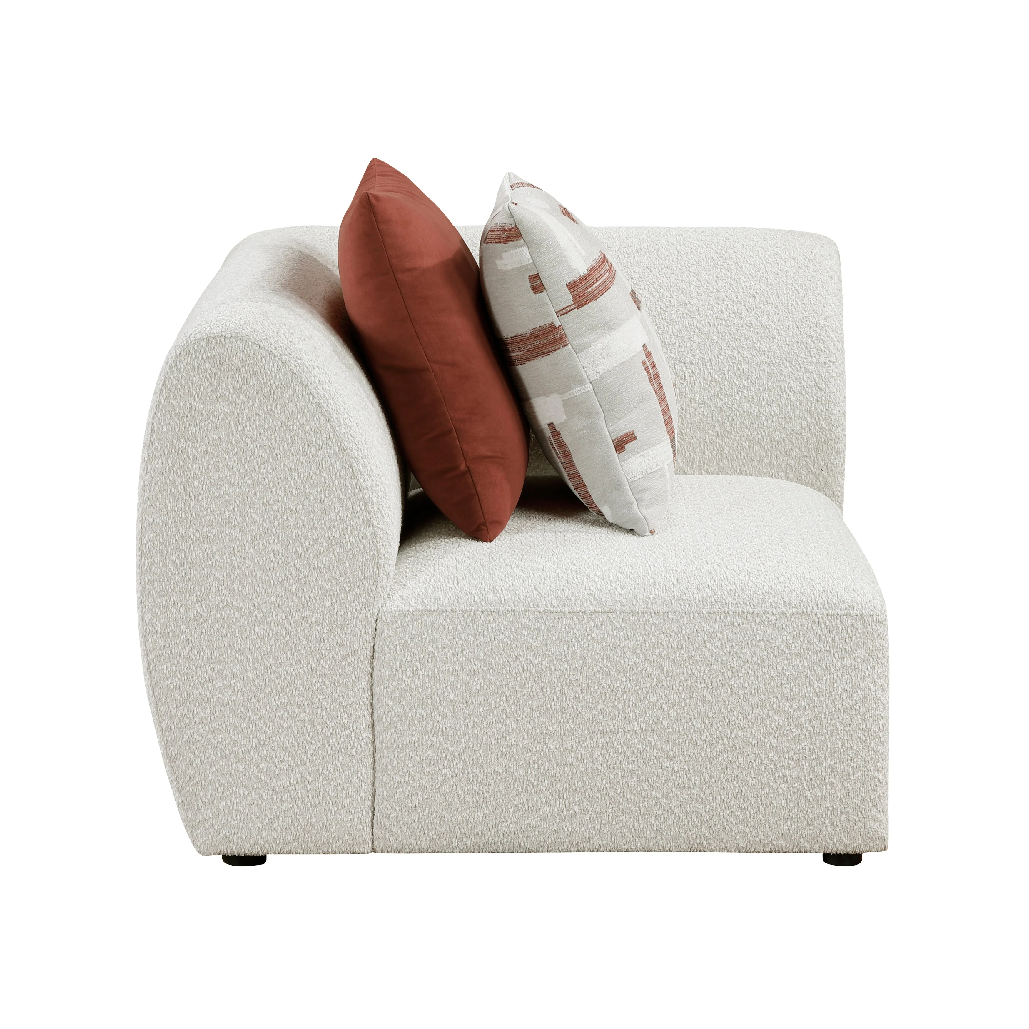Franz Beige Chenille 3-Piece Modular Loveseat - Image 6