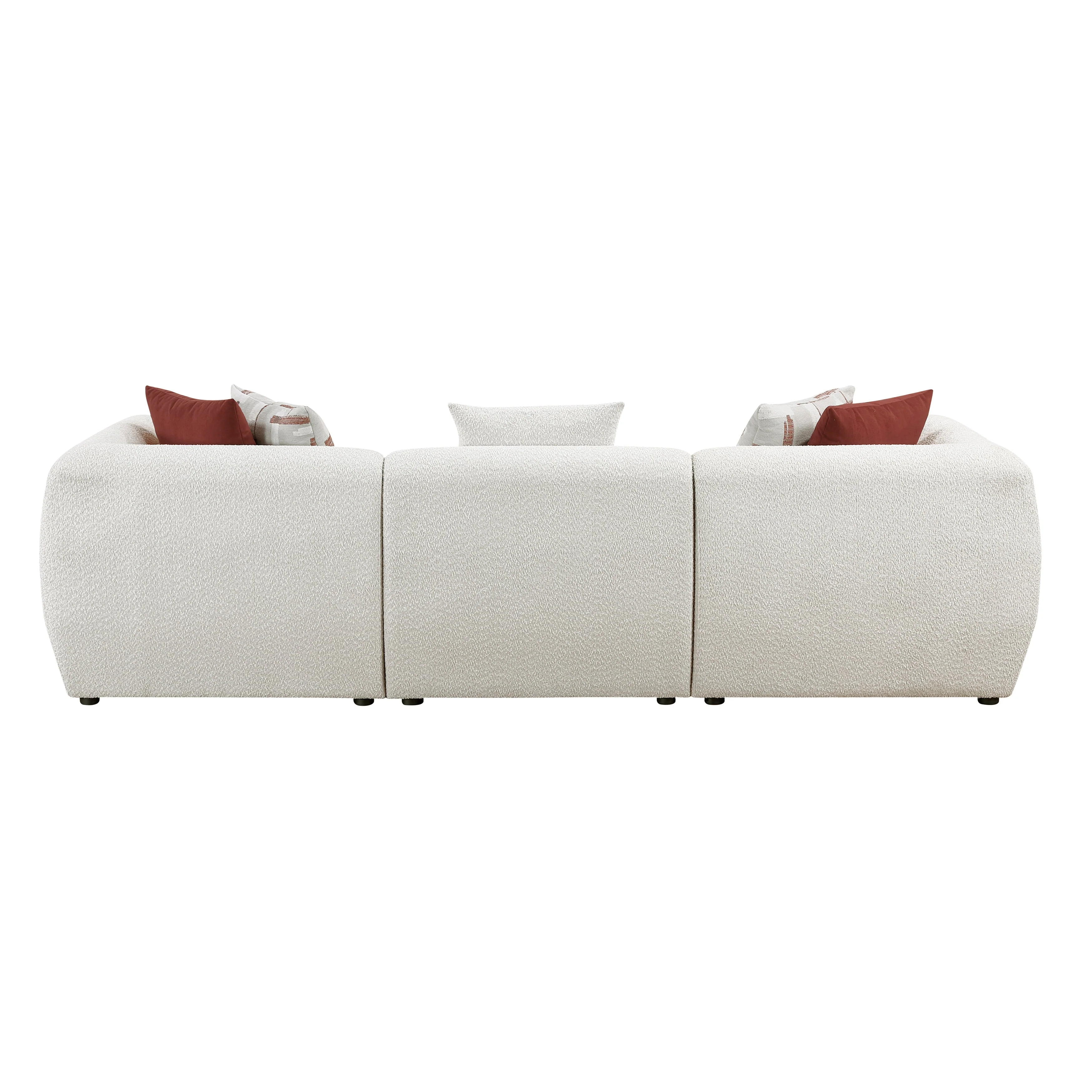 Franz Beige Chenille 3-Piece Modular Sofa - Image 3