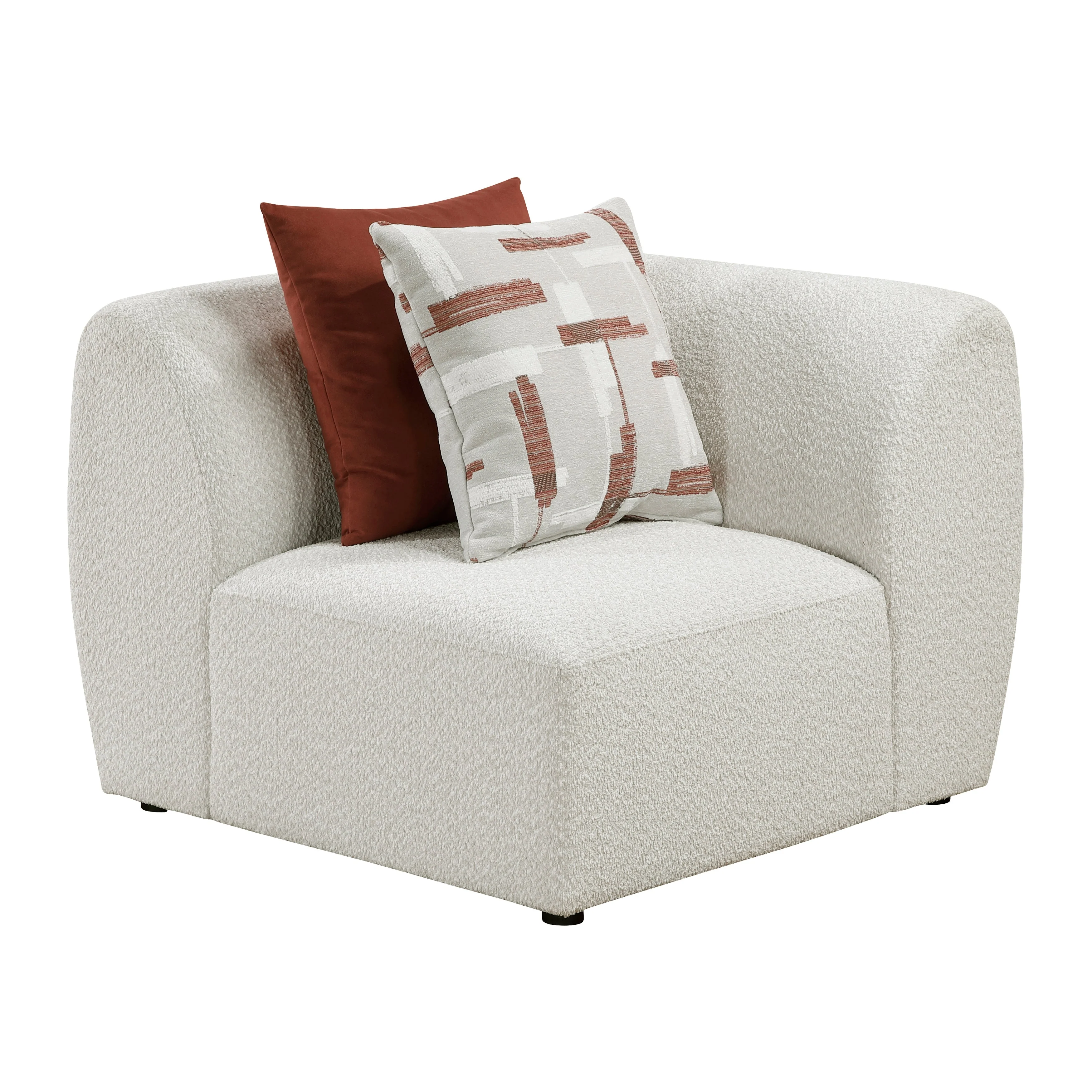 Franz Beige Chenille 3-Piece Modular Sofa - Image 4