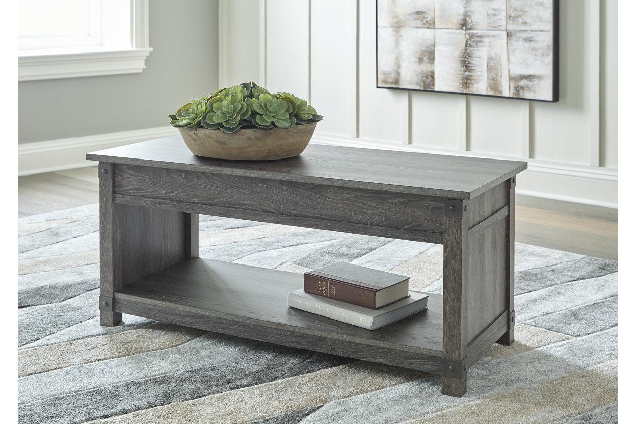 Freedan Grayish Brown Coffee Table and 2 End Tables - Image 2