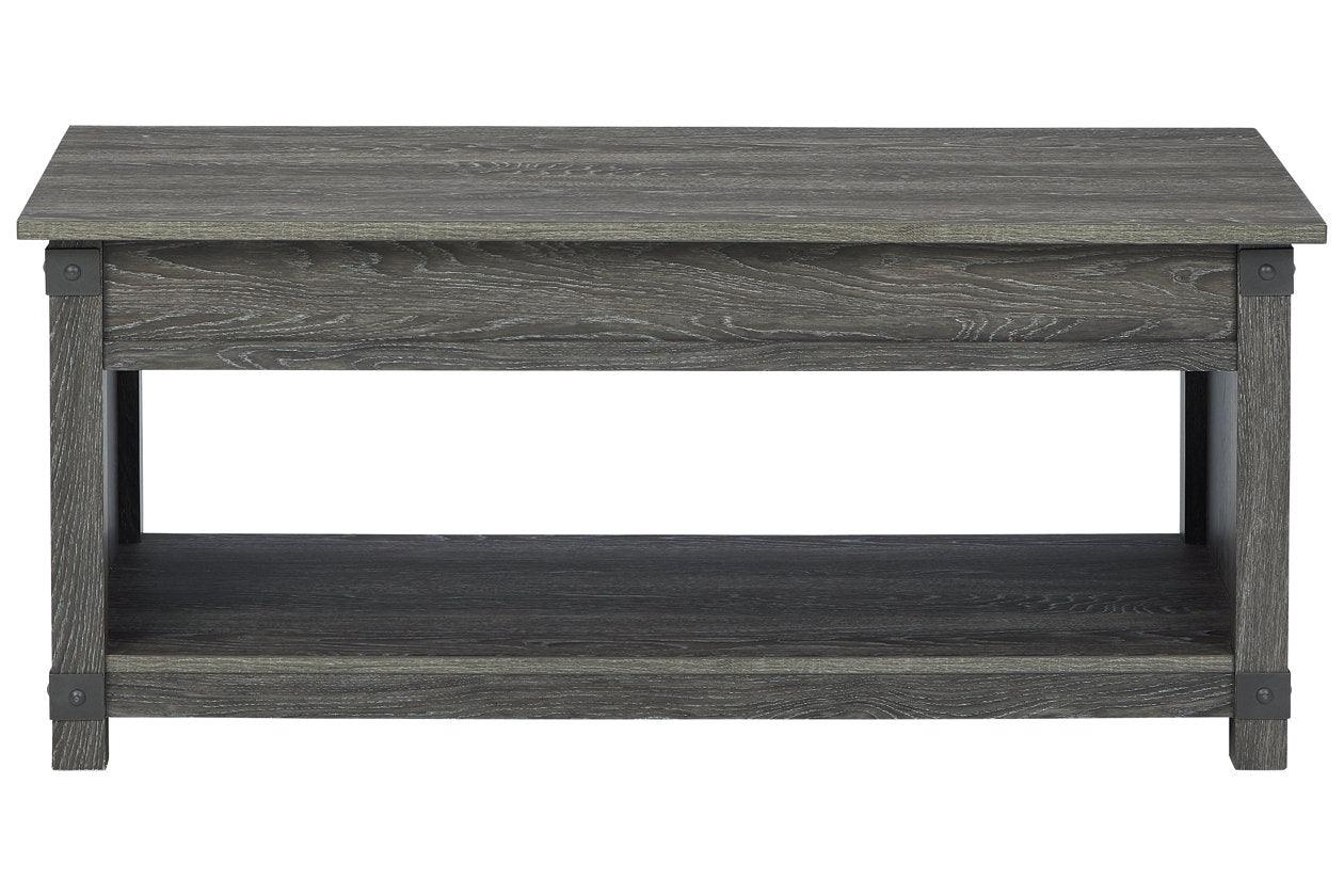 Freedan Grayish Brown Lift-Top Coffee Table - Image 3