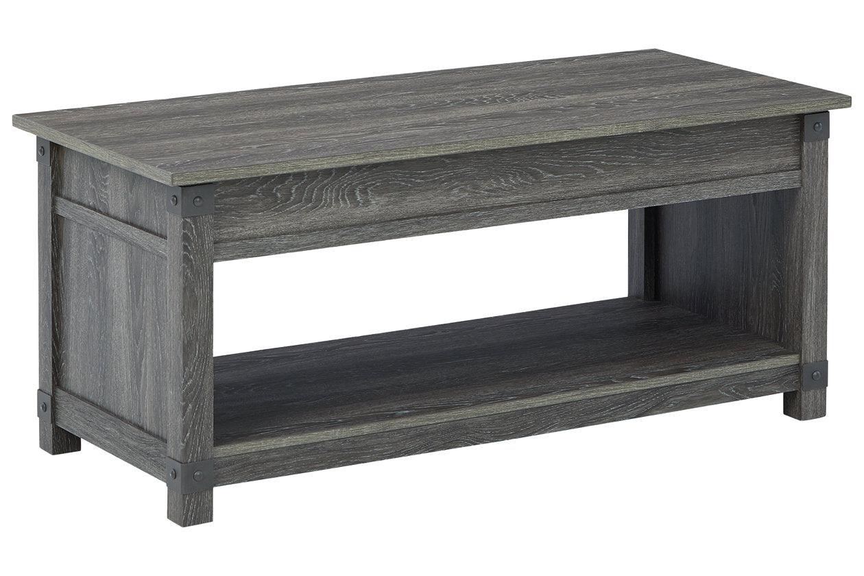 Freedan Grayish Brown Lift-Top Coffee Table - Image 5