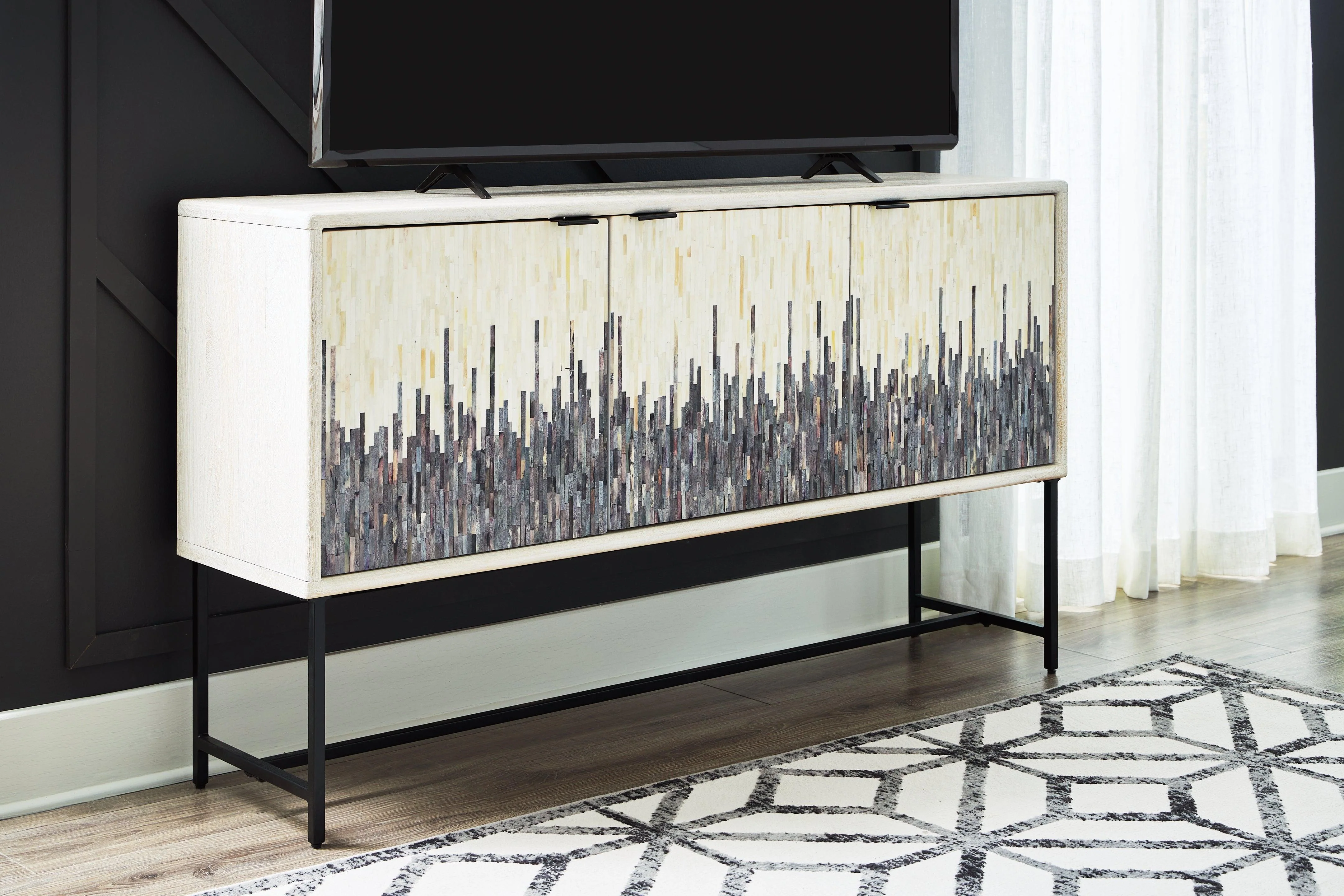 Freyton White/Gray Accent Cabinet - Image 5
