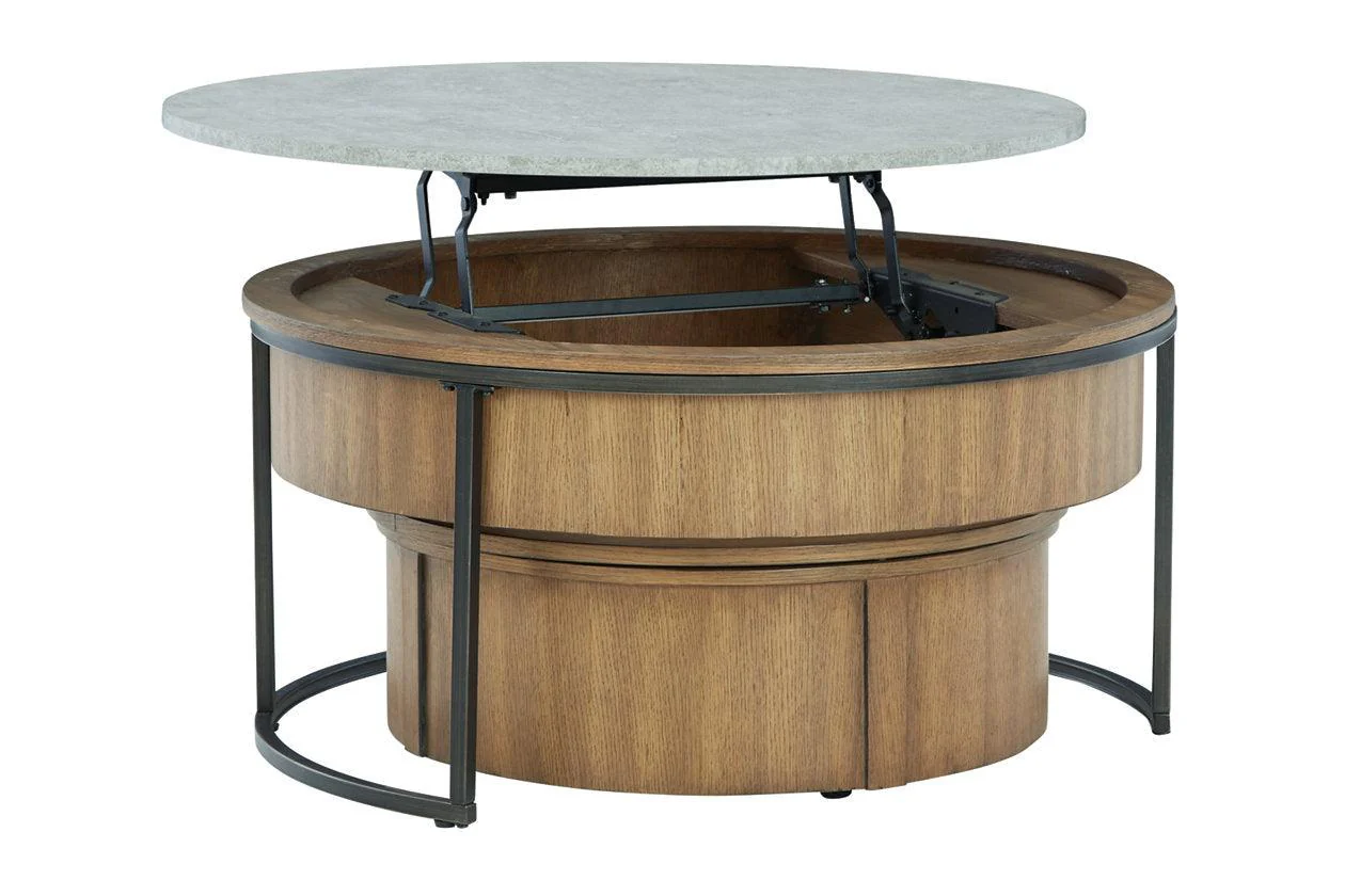 Fridley Gray/Brown/Black Nesting Coffee Table - Image 2