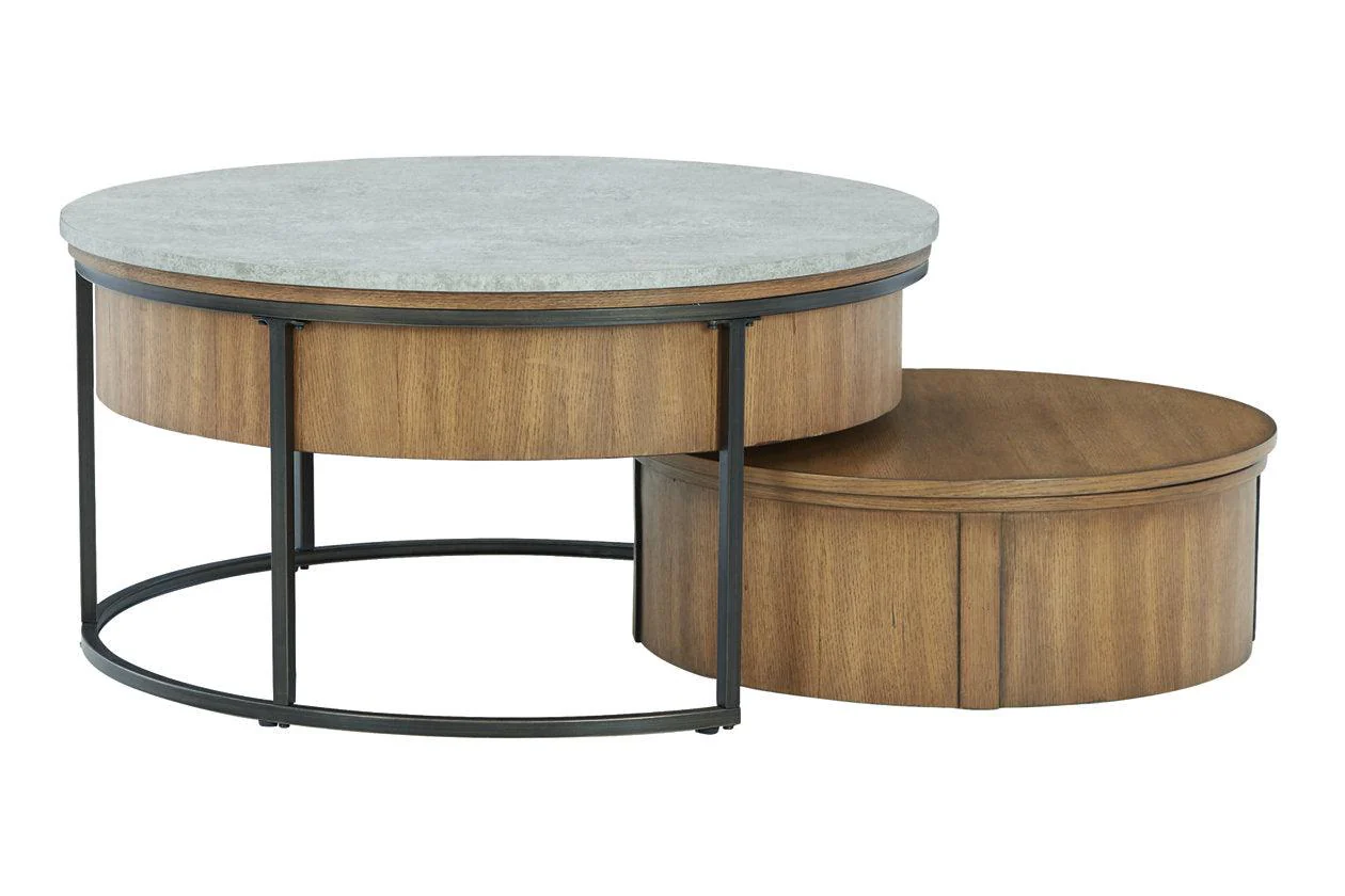 Fridley Gray/Brown/Black Nesting Coffee Table - Image 4