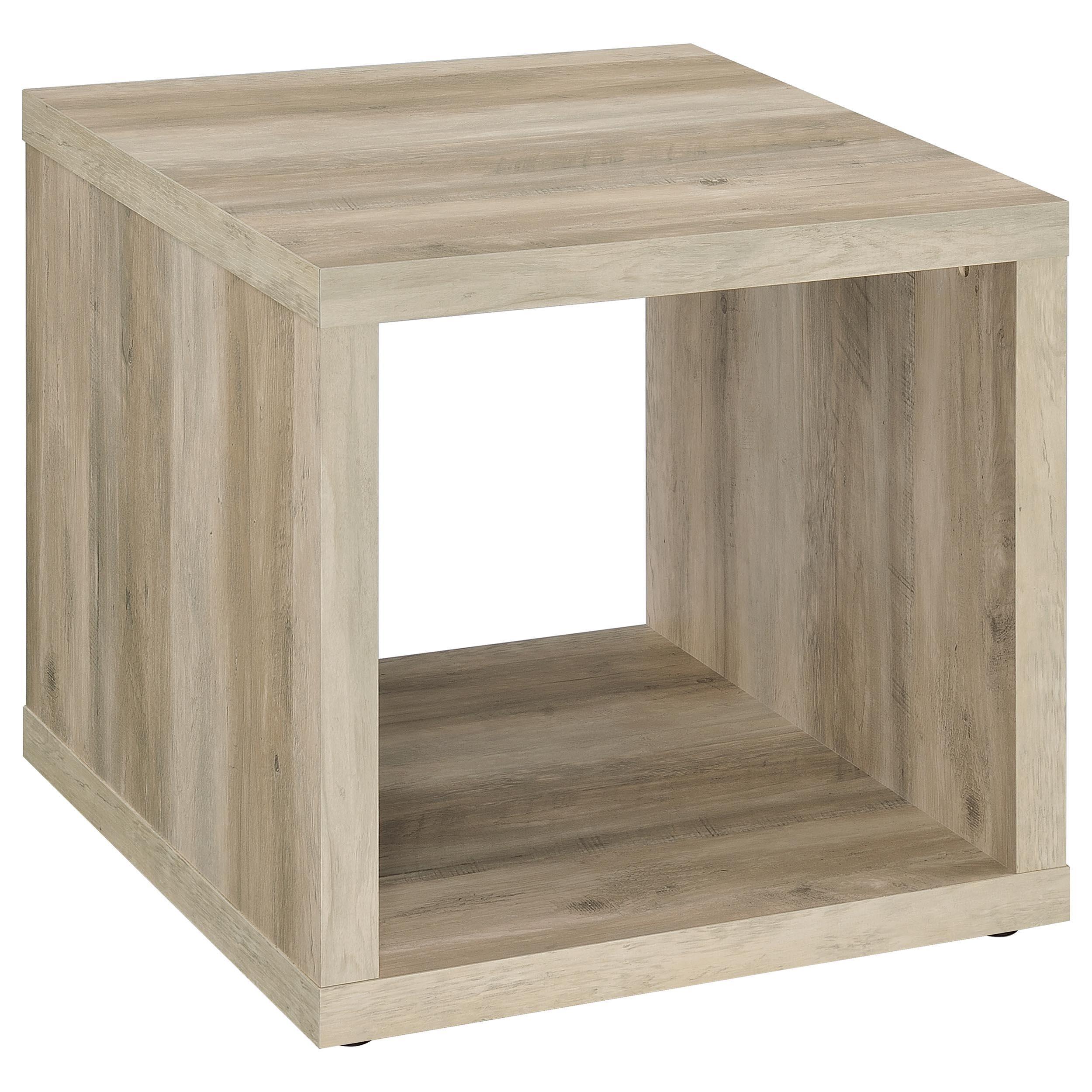 Frisco Distressed Pine Square Engineered Wood Side End Table - Image 9
