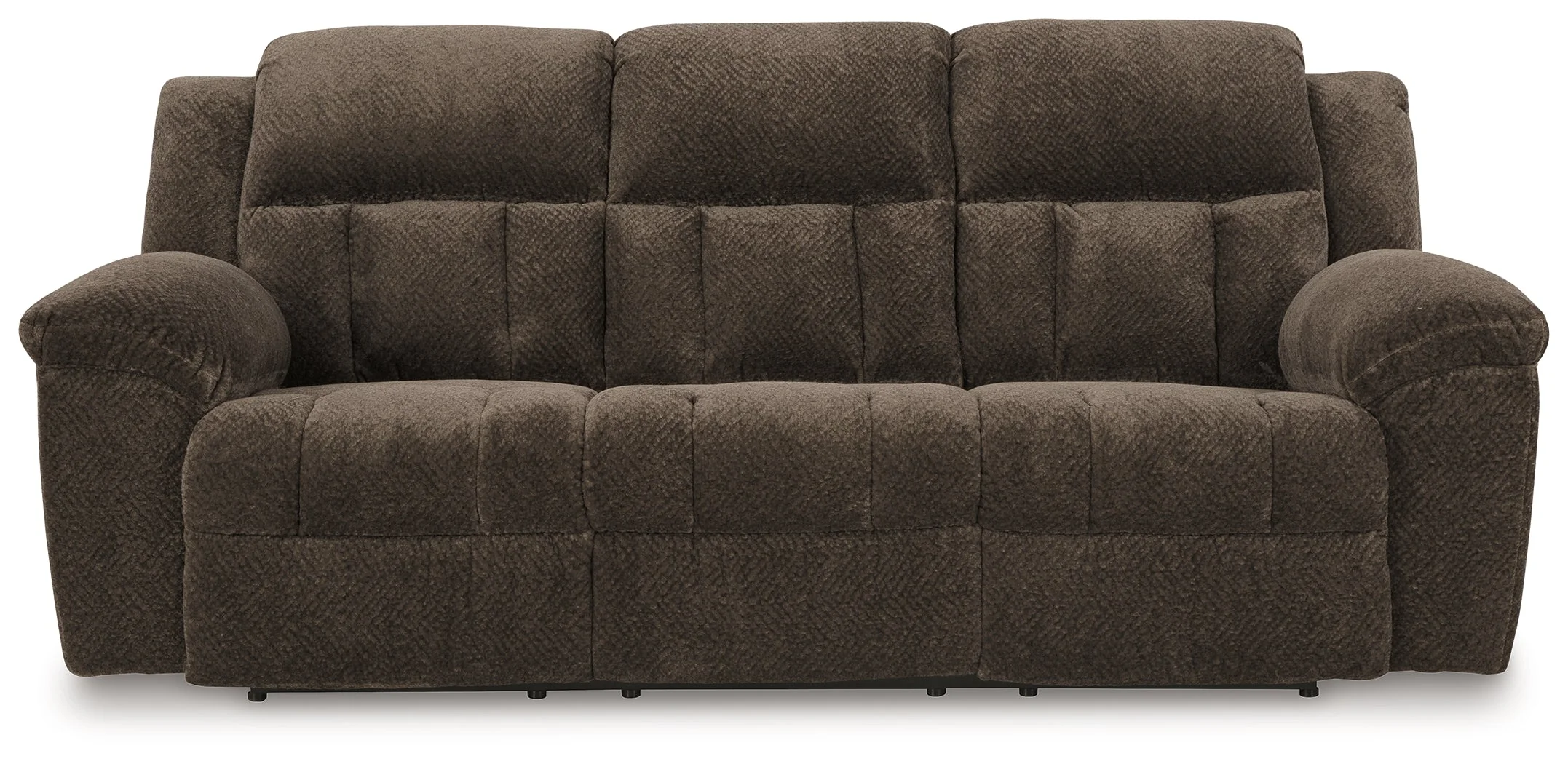 Frohn Chocolate Manual Reclining Sofa and Loveseat - Image 3
