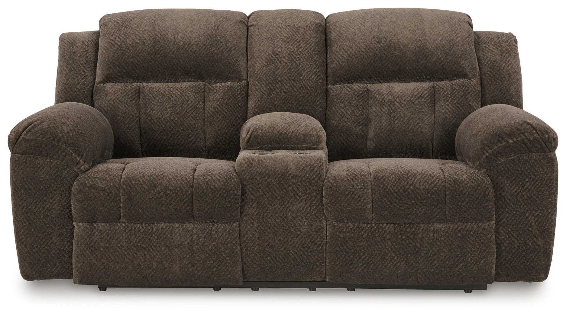 Frohn Chocolate Manual Reclining Sofa and Loveseat - Image 8