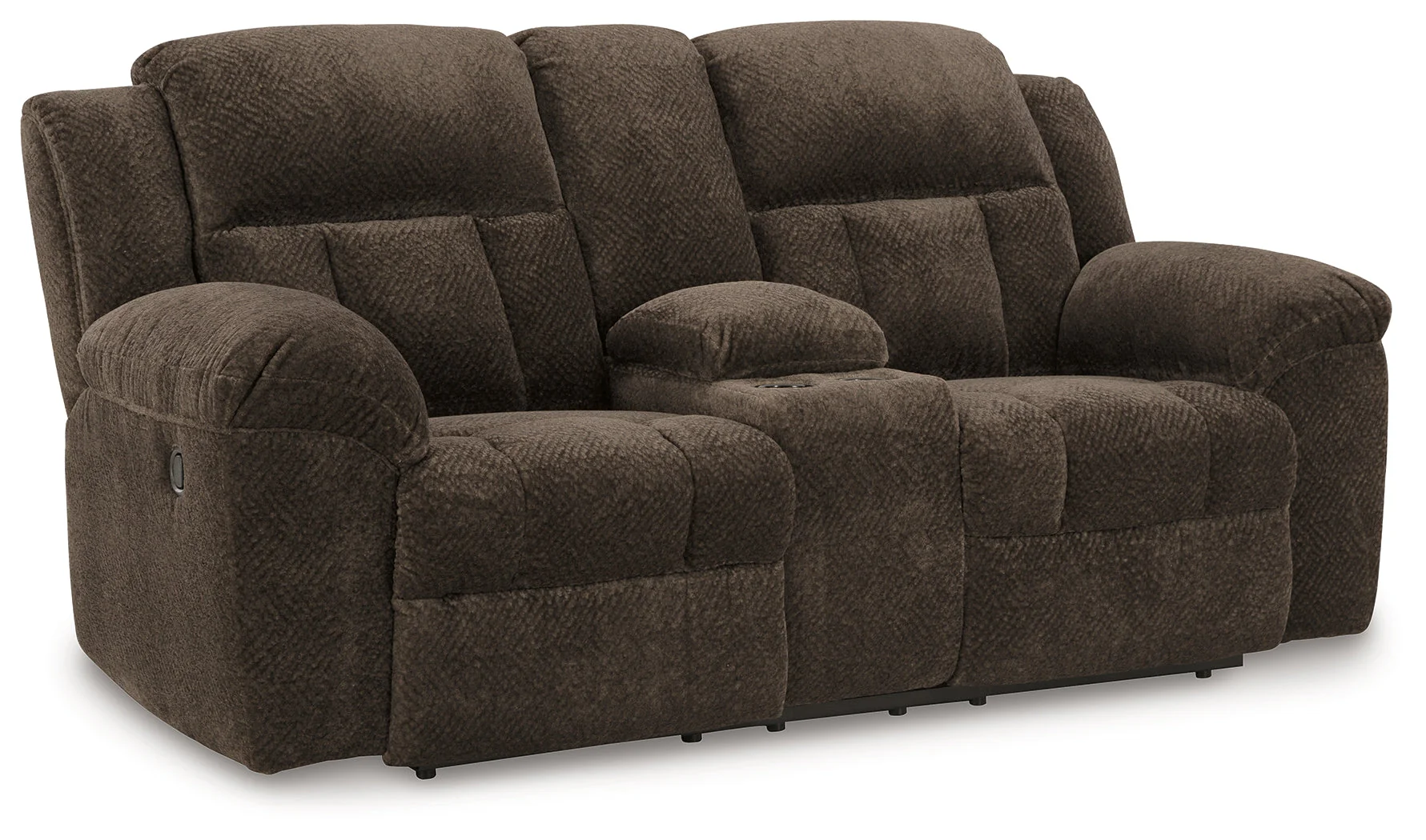 Frohn Chocolate Manual Reclining Sofa and Loveseat - Image 9