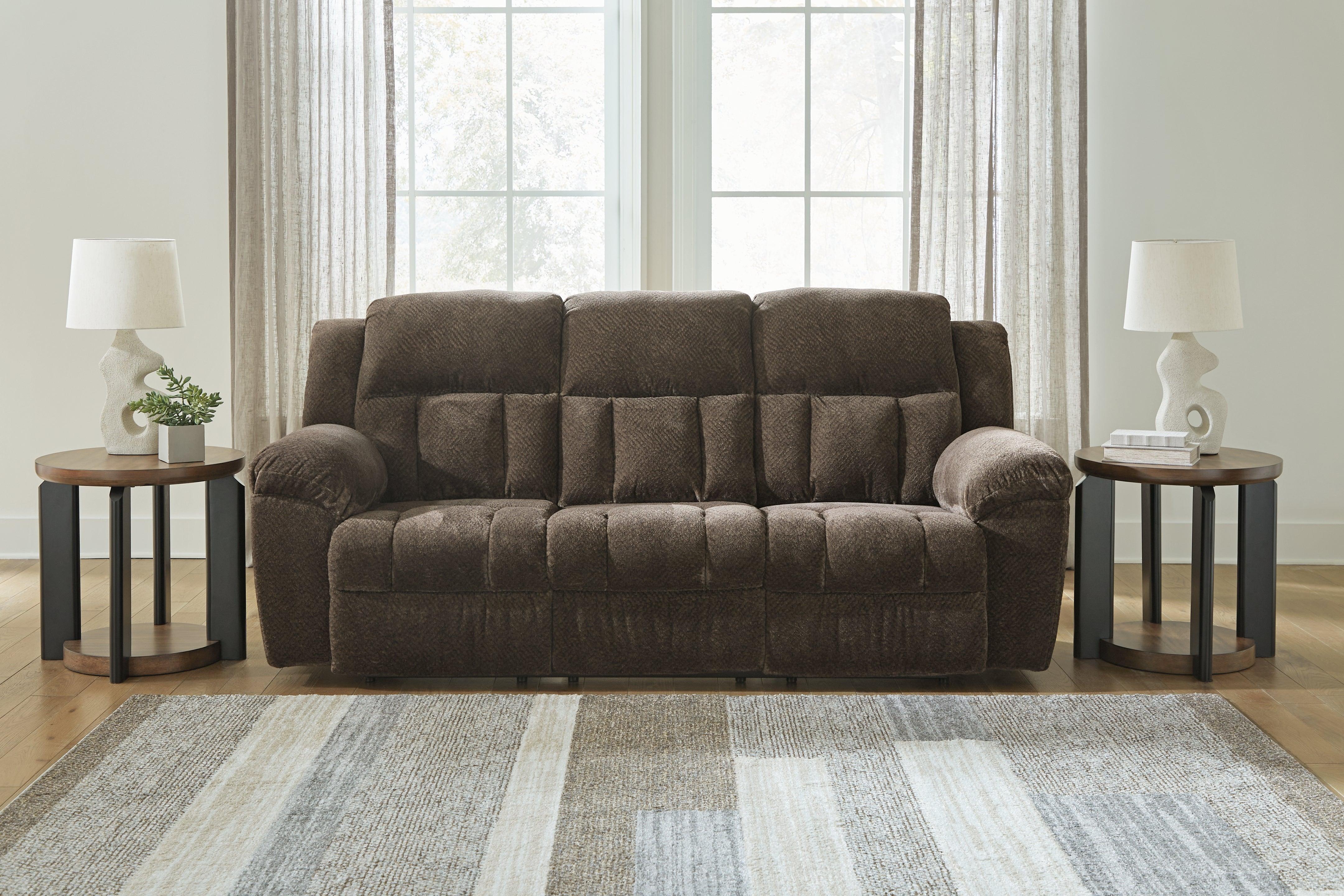 Frohn Chocolate Manual Reclining Sofa