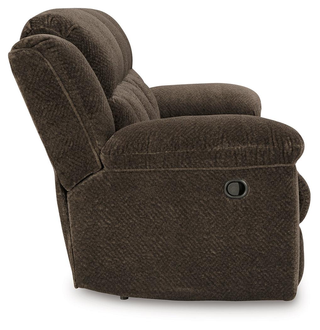 Frohn Chocolate Manual Reclining Sofa - Image 5
