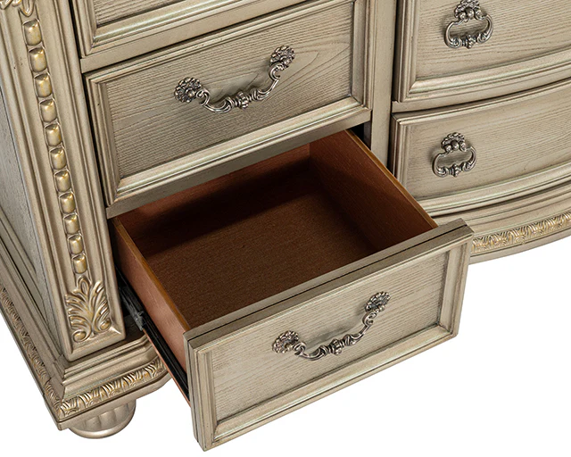 Fromberg Gold Champagne Dresser w/ Marble Top - Image 14