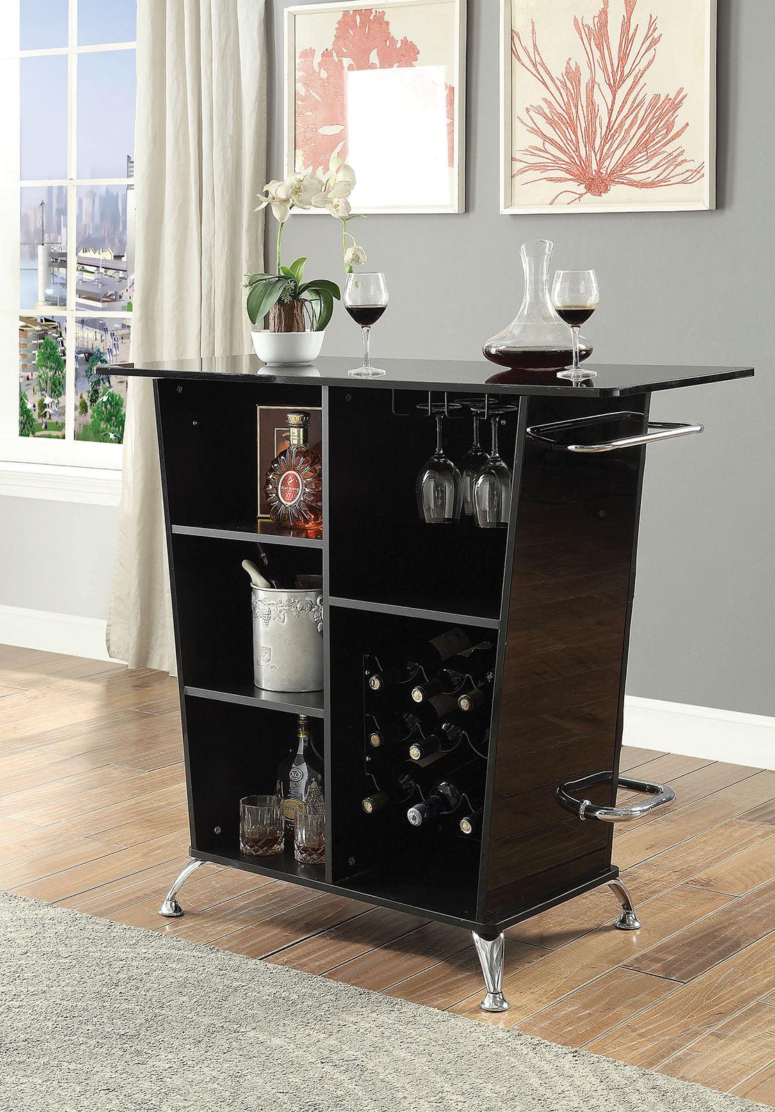 Fuero Black/Chrome Bar Table - Image 2