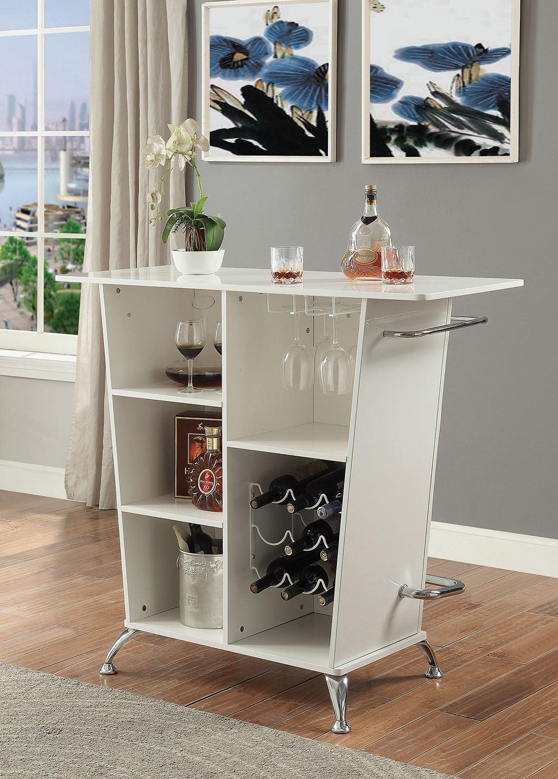 Fuero White/Chrome Bar Table - Image 2