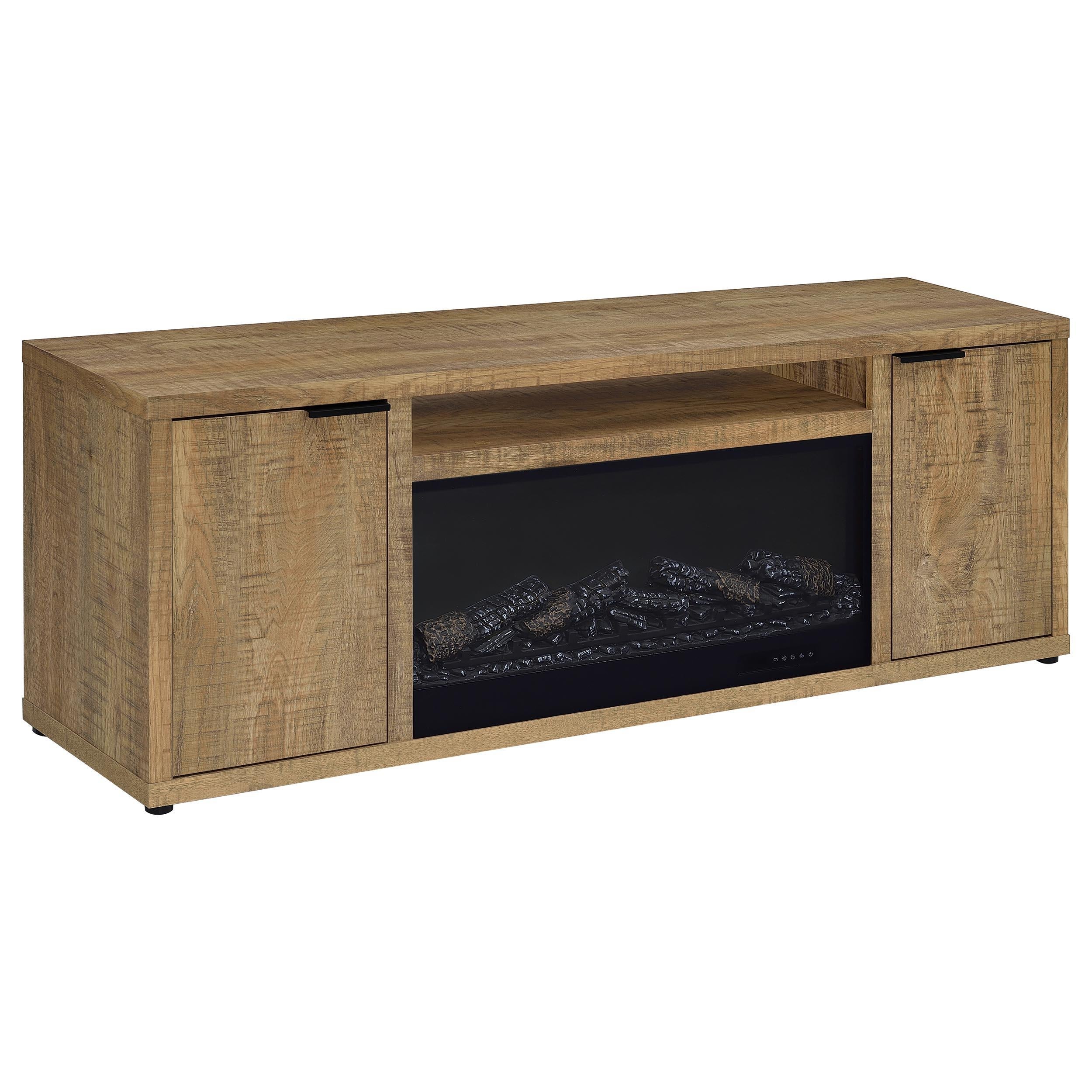Fuller Mango 60-inch 2-Door TV Stand Fireplace Media Console - Image 2