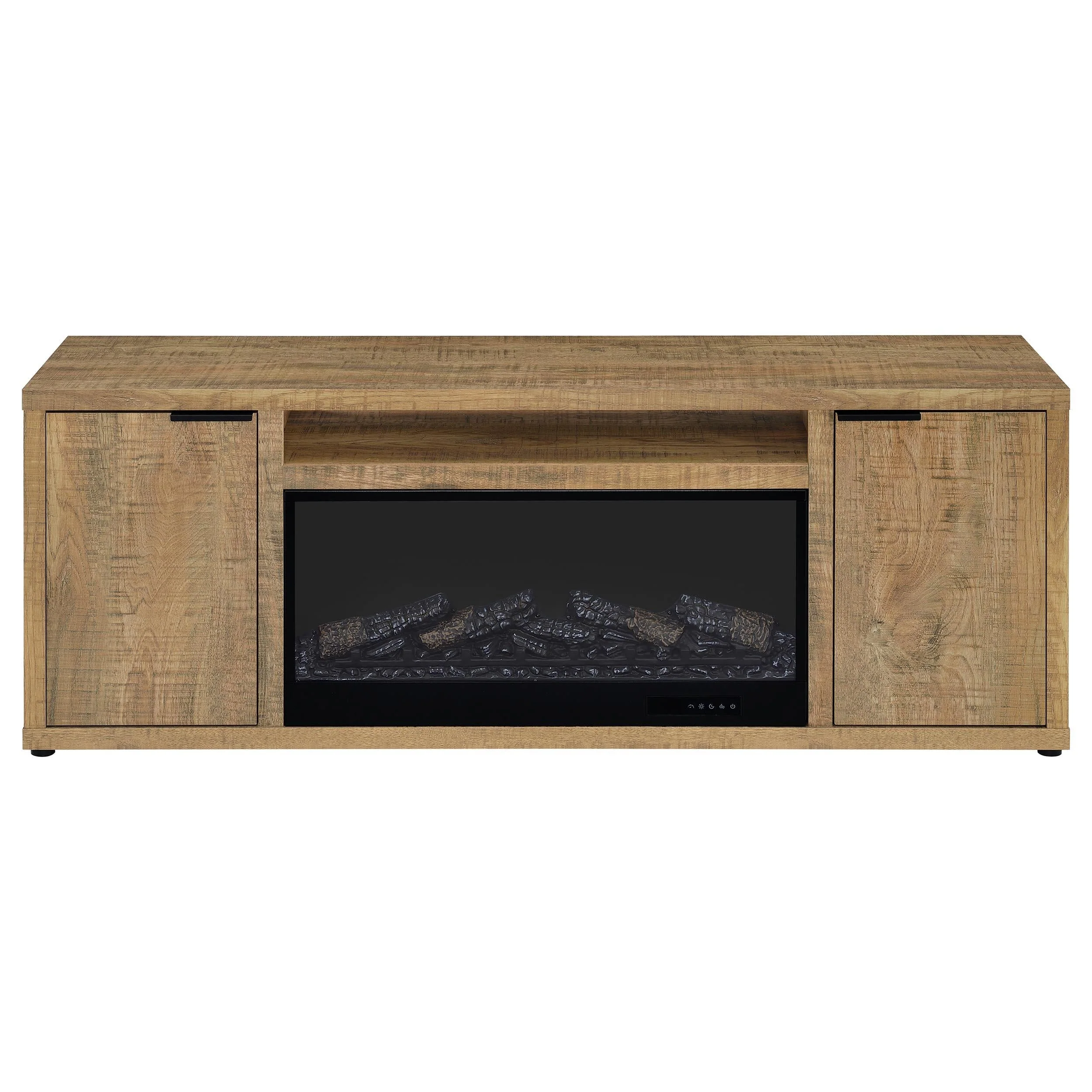 Fuller Mango 60-inch 2-Door TV Stand Fireplace Media Console - Image 4