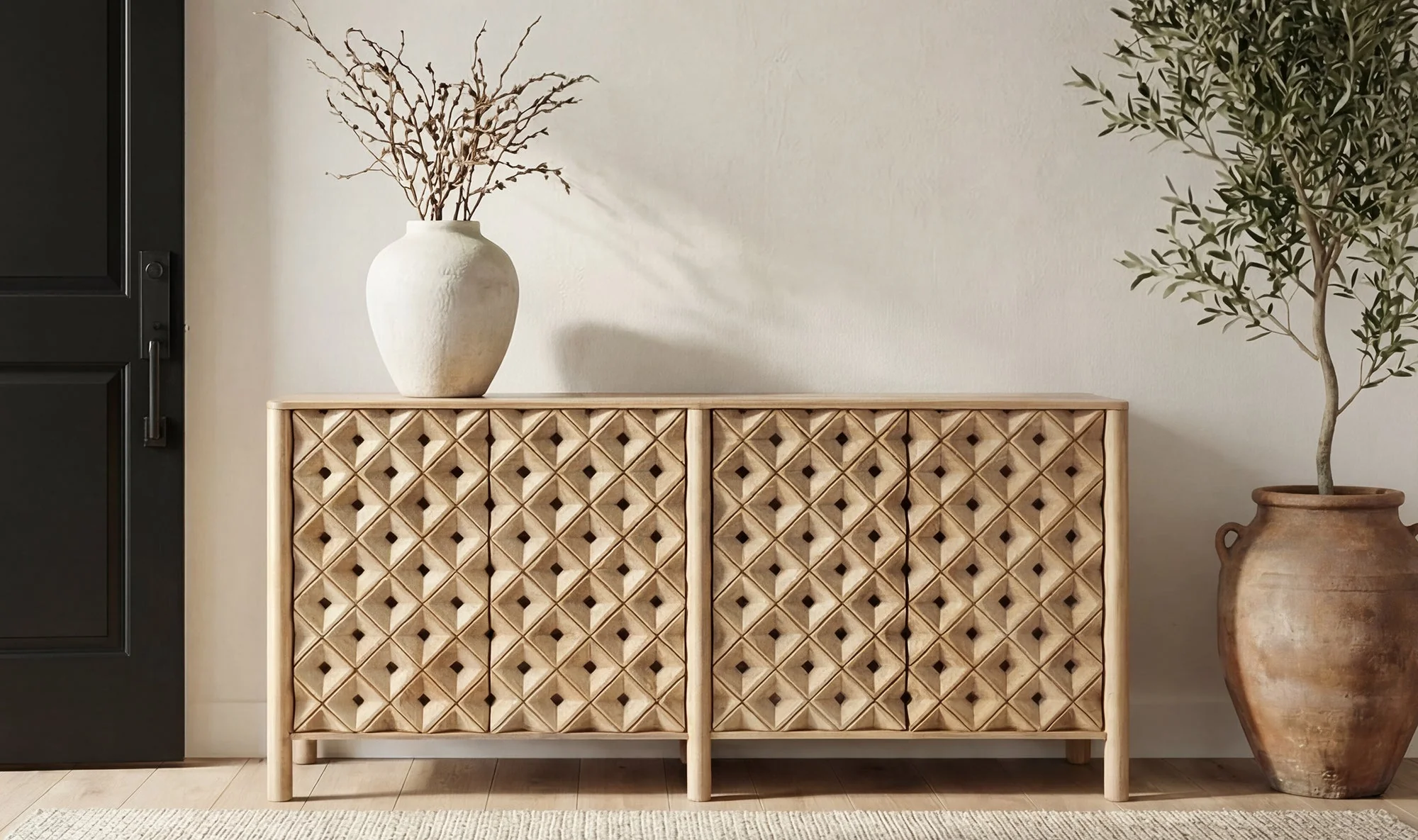 Fulton 4 Door Sideboard Natural - Image 3