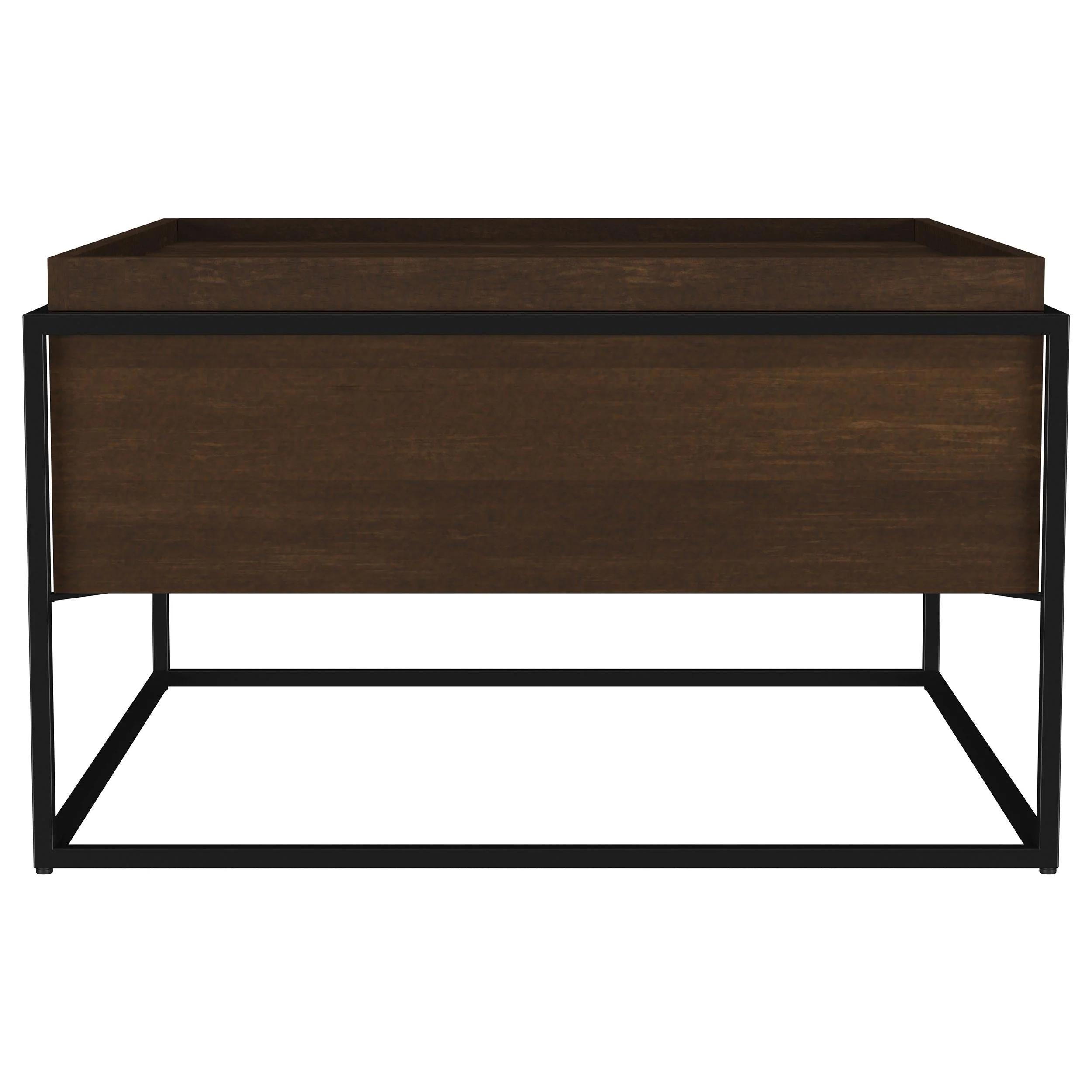 Fulton Dark Brown Square Mango Wood Coffee Table - Image 4