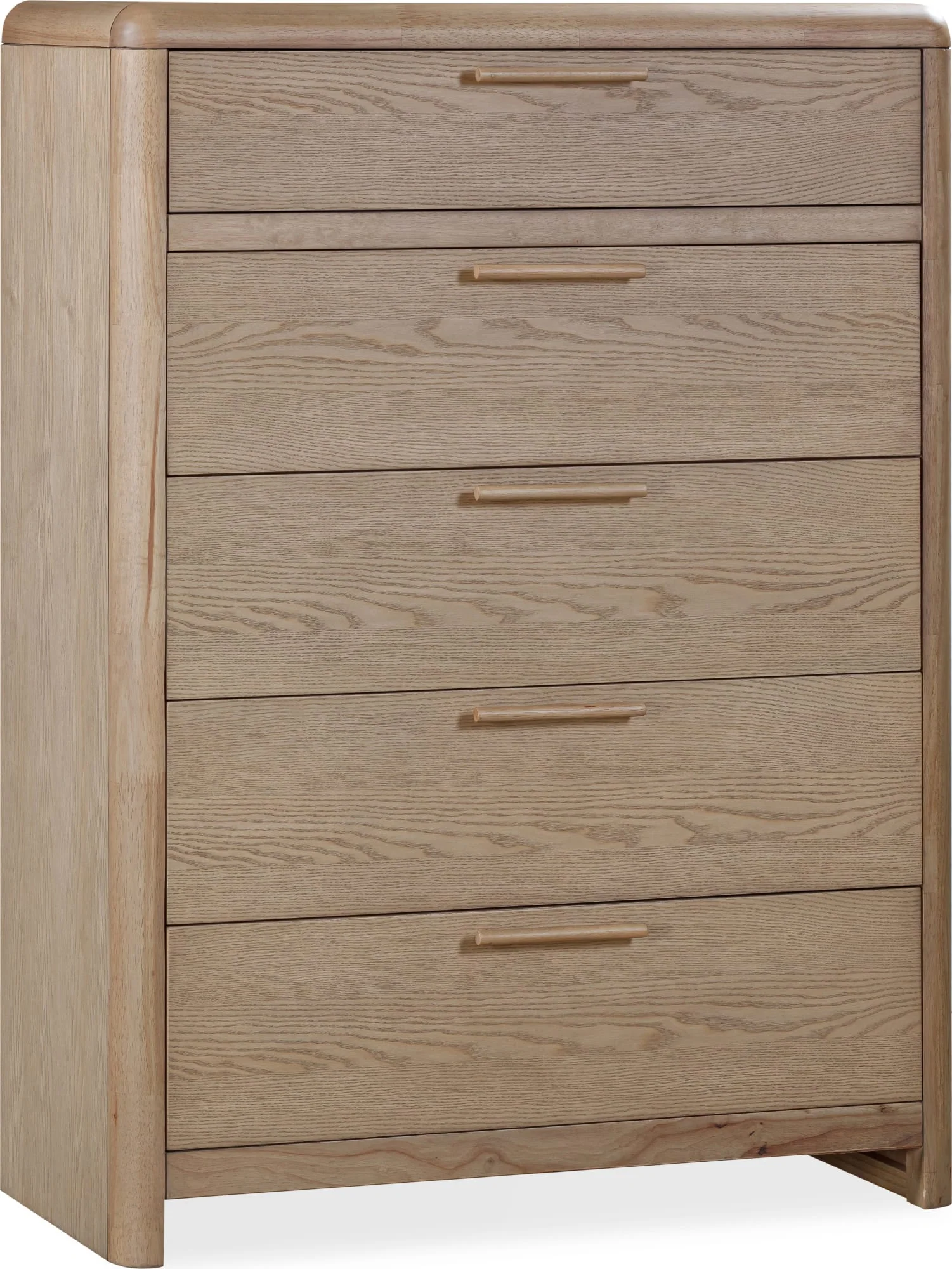 Furano Ginger Five Drawer Ash Wood Chest - Image 3