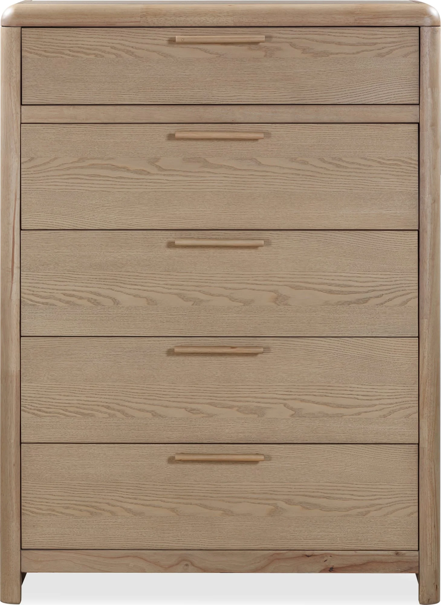 Furano Ginger Five Drawer Ash Wood Chest - Image 4