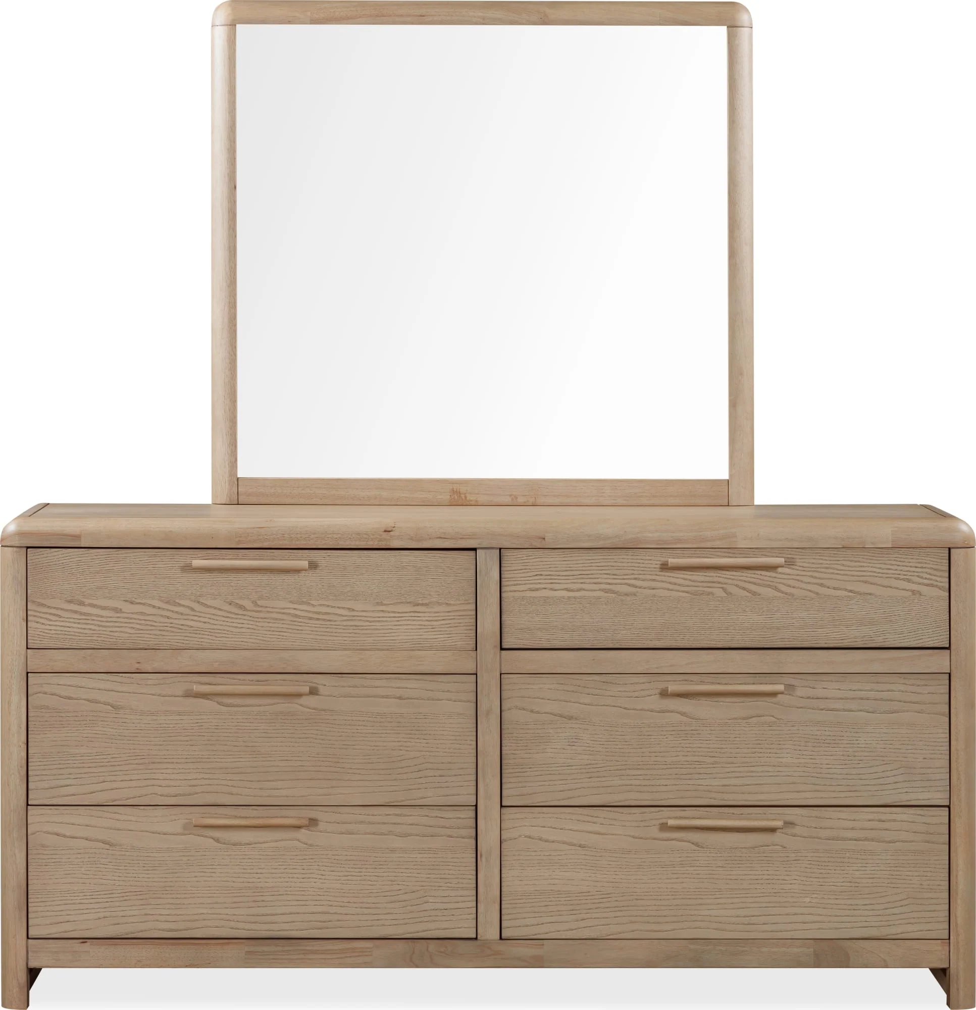 Furano Ginger Six Drawer Ash Wood Dresser - Image 3