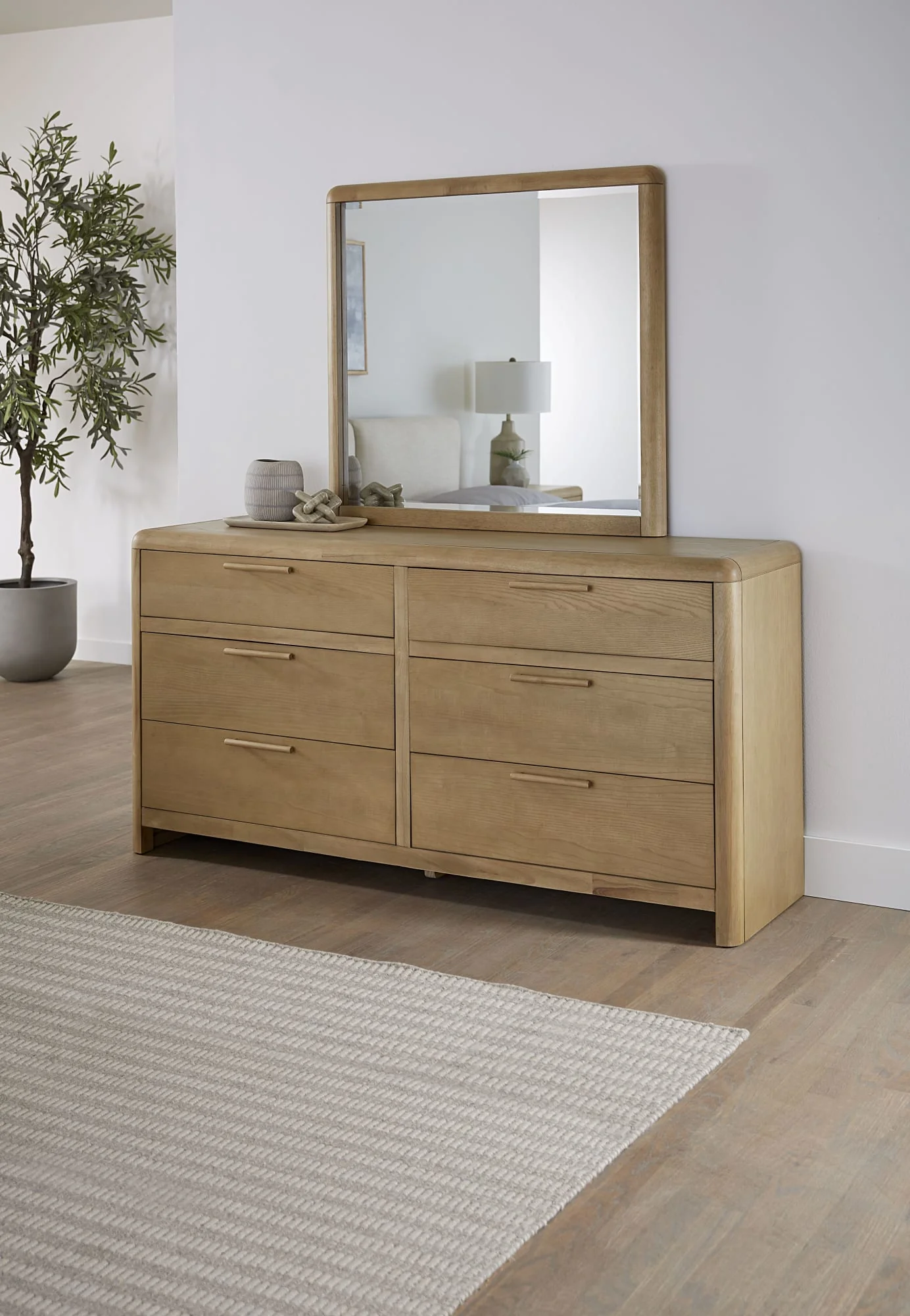 Furano Ginger Six Drawer Ash Wood Dresser - Image 5