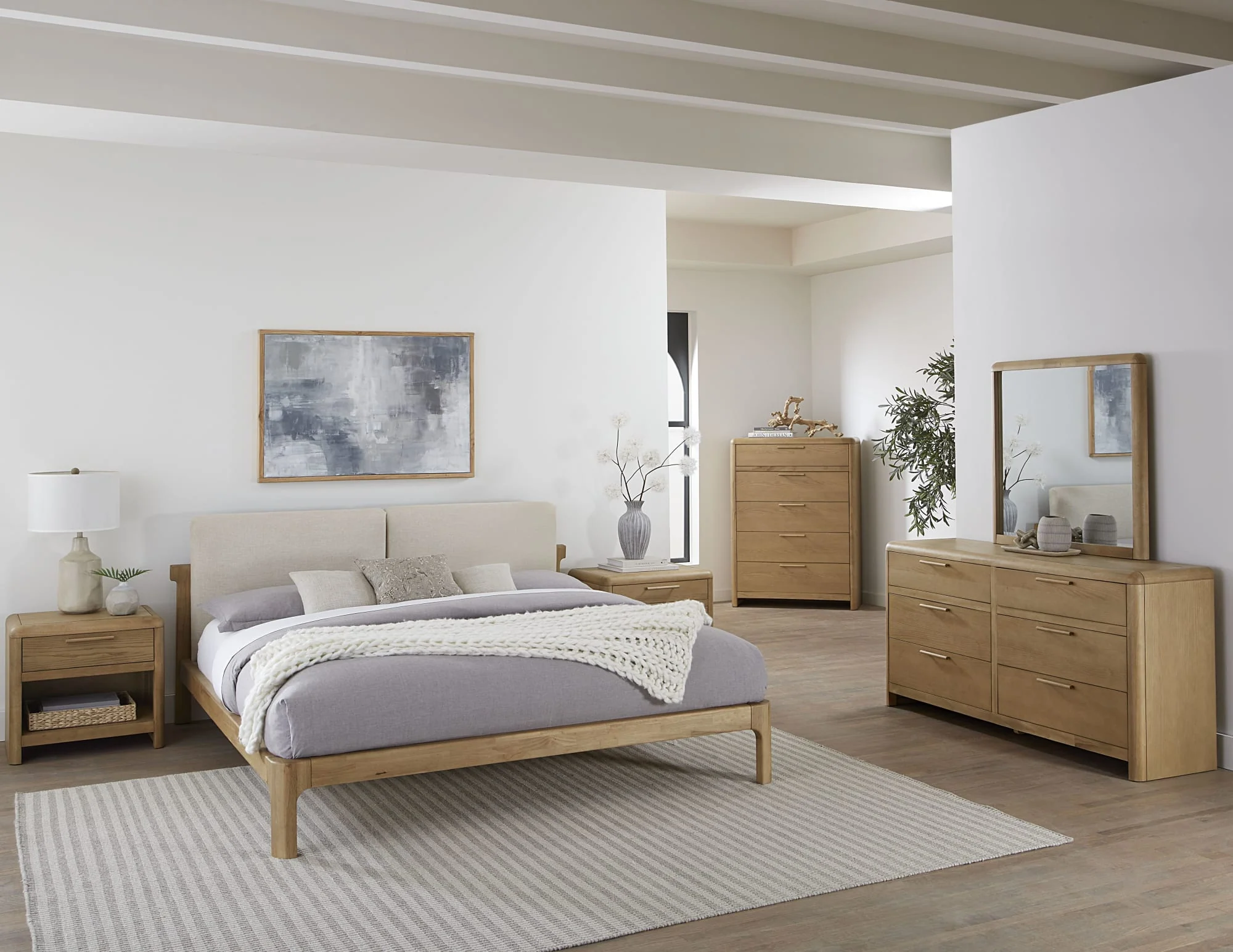 Furano Ginger Six Drawer Ash Wood Dresser - Image 6