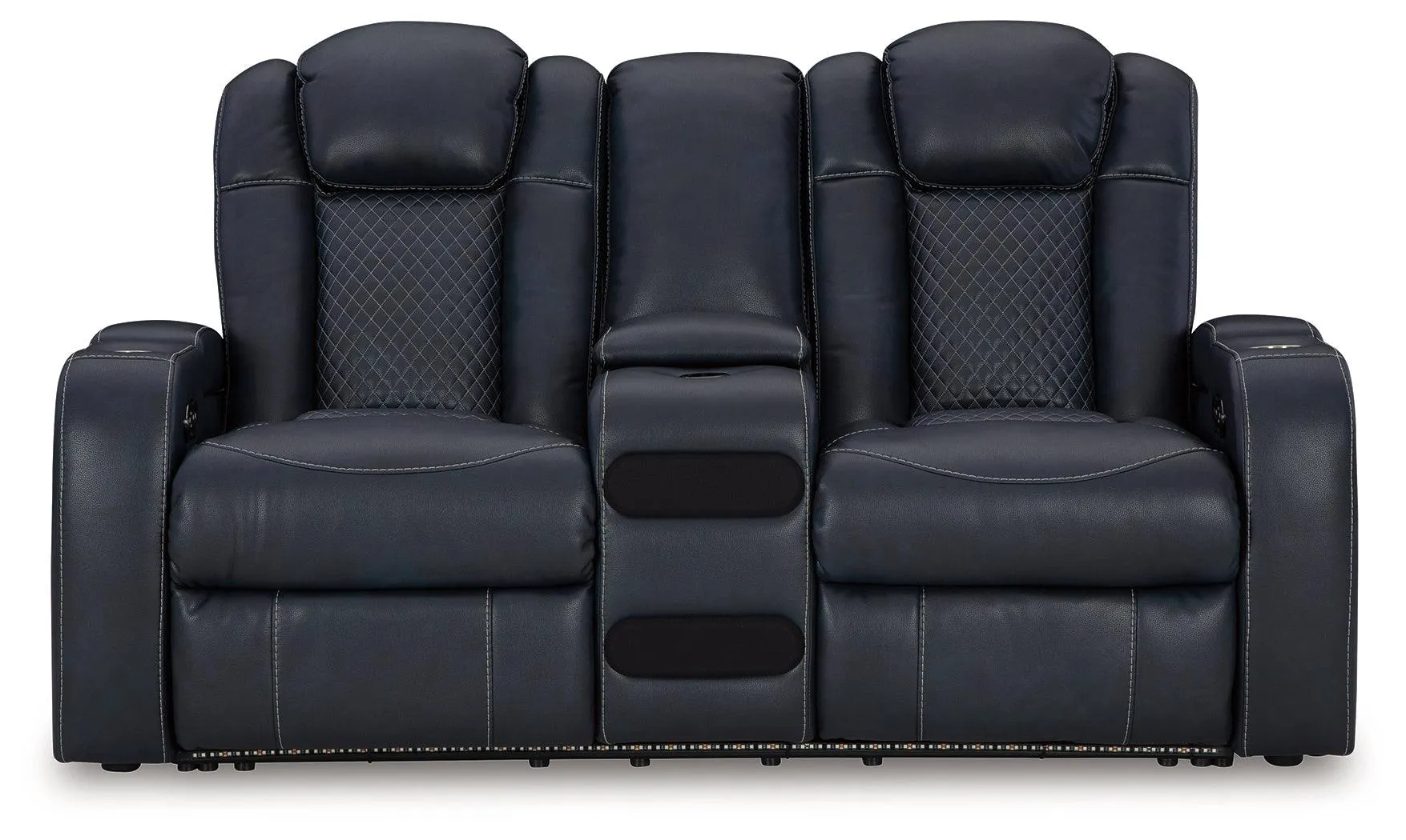 Fyne-Dyme Sapphire  Dual Power Reclining Loveseat with Console - Image 13